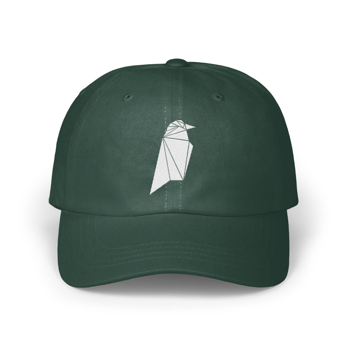 Geometric Bird Design Green Hat Perfect for Everyday Use hat