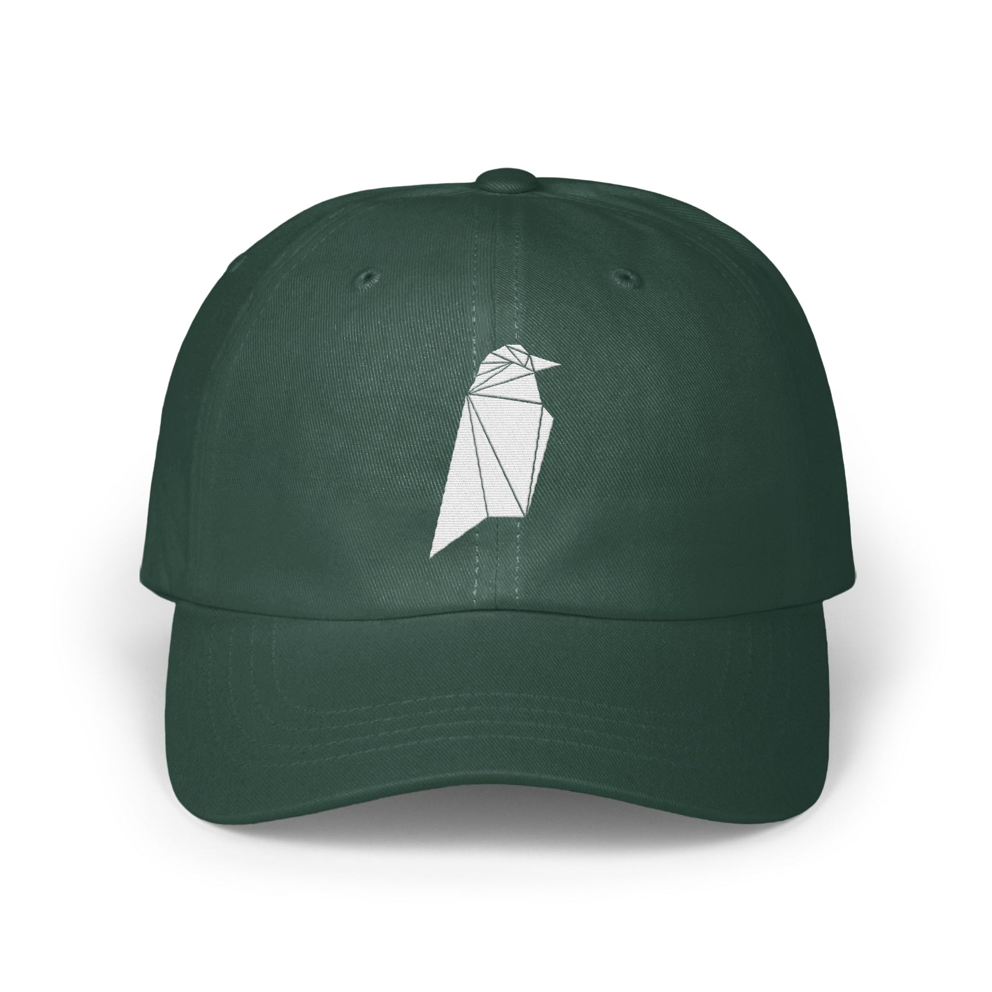 Geometric Bird Design Green Hat Perfect for Everyday Use hat