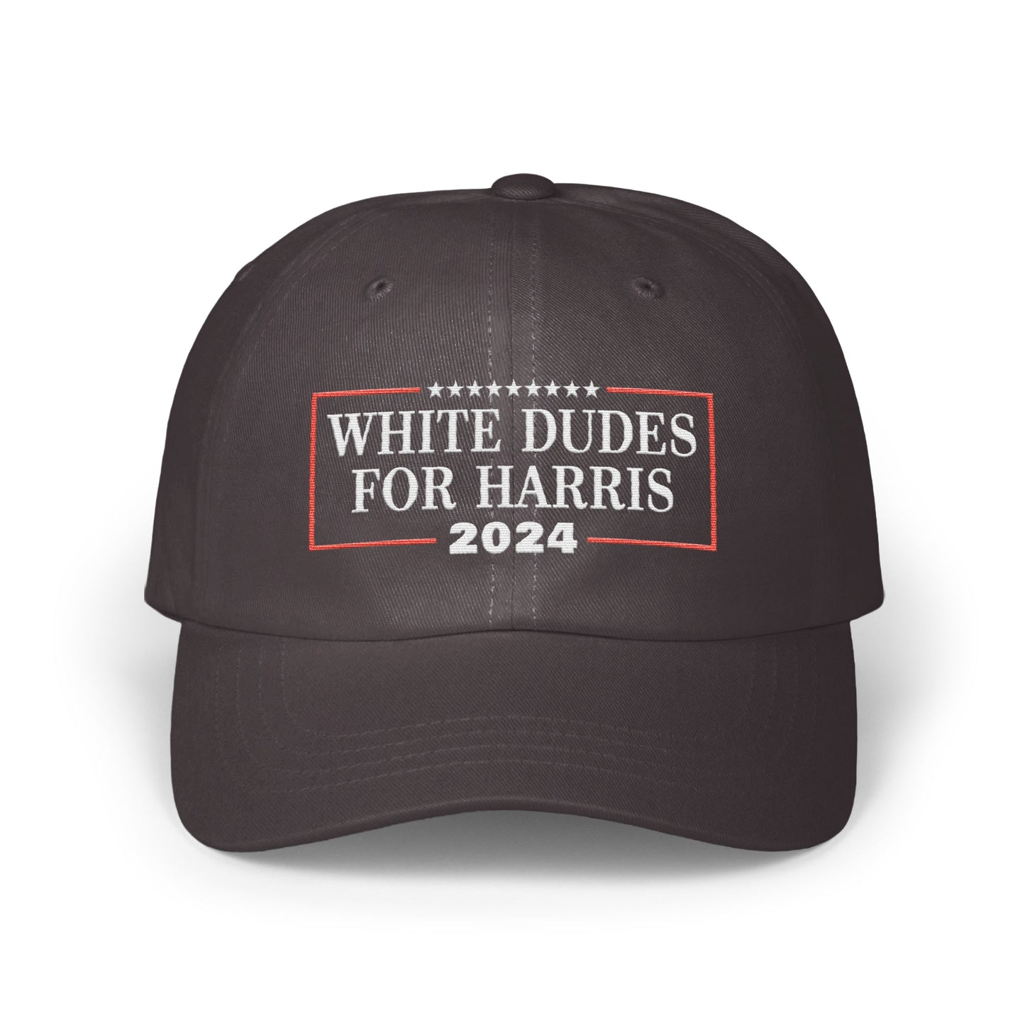 White Dudes For Harris 2024 Embroidered Hat product