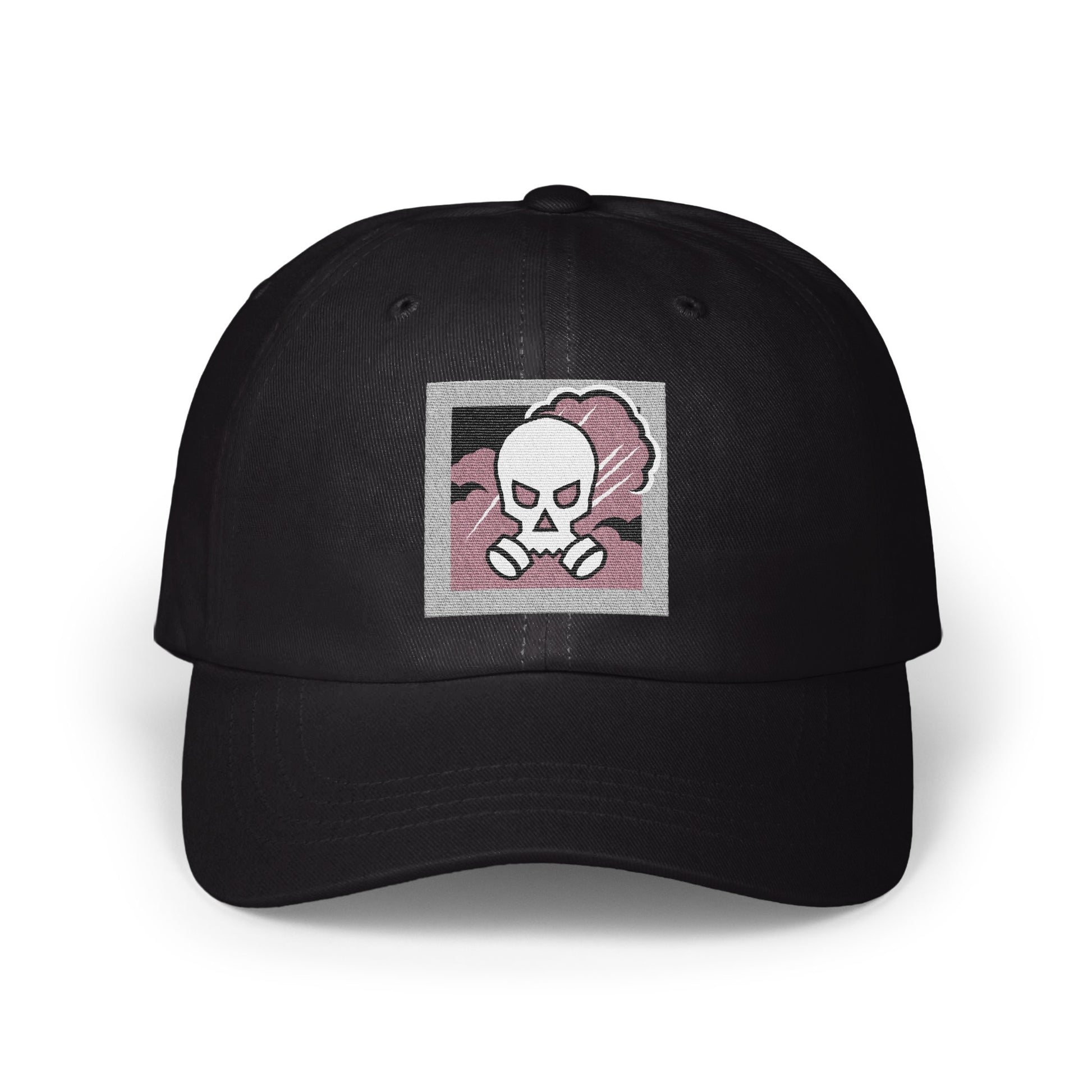 Skull and Clouds Design on Black Cap product