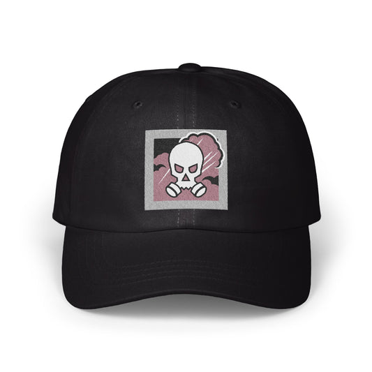 Skull and Clouds Design on Black Cap product