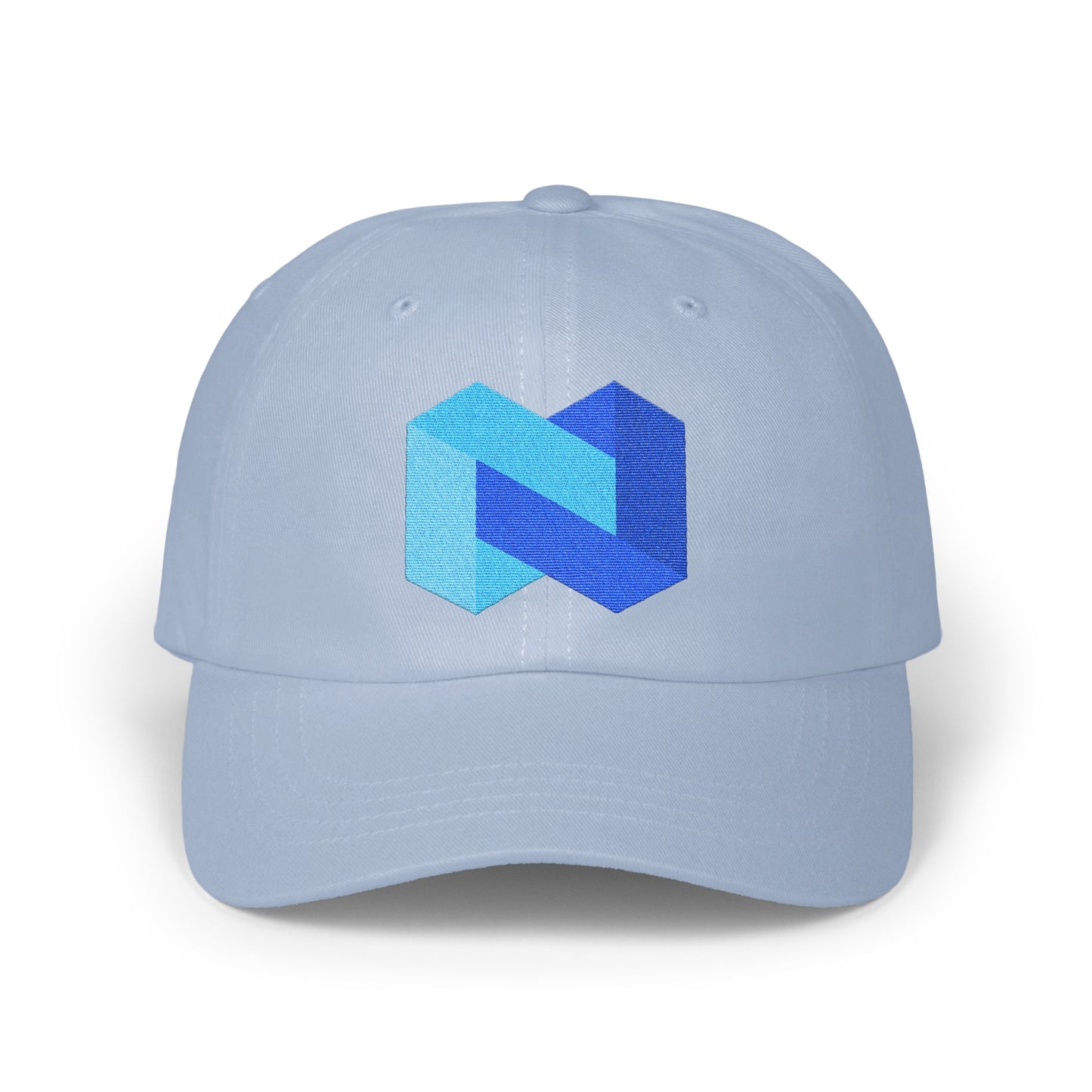 Stylish Blue Geometric Design on Light Blue Hat product