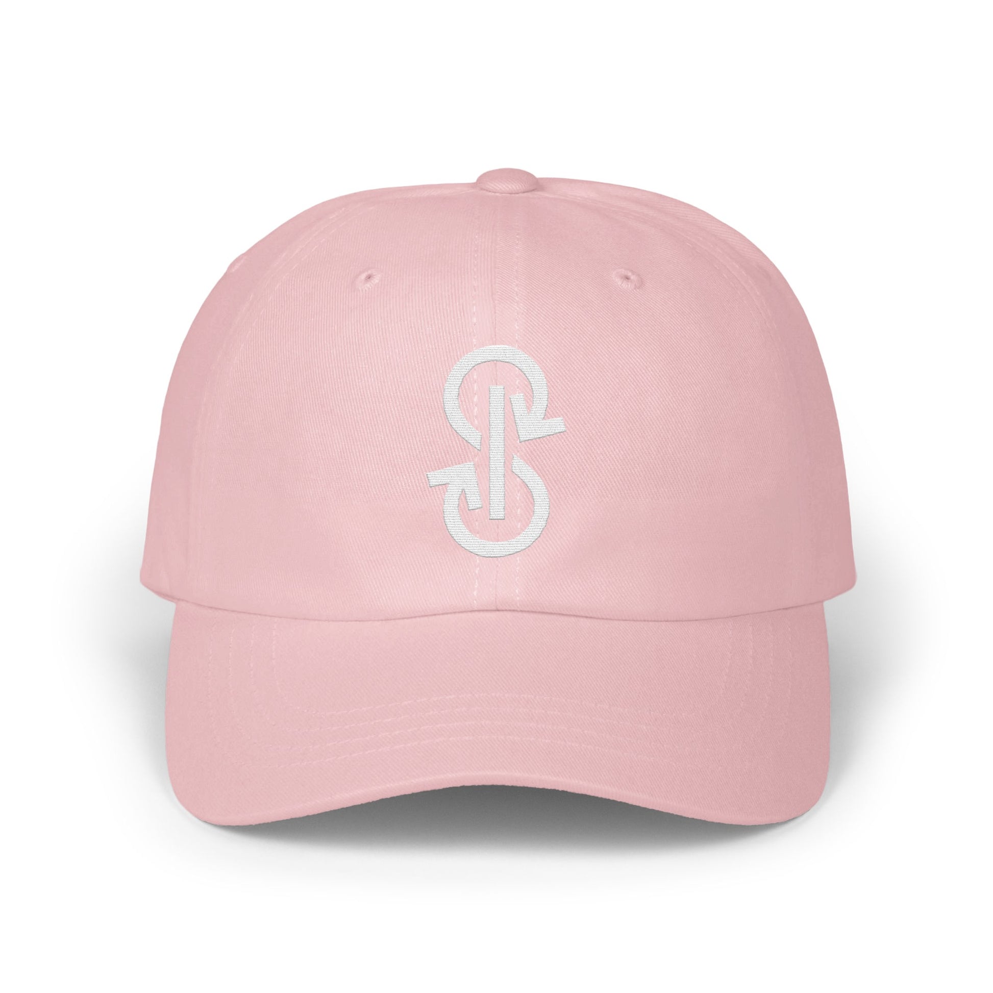 Stylish Pink Cap With White Logo Unique Hat Product