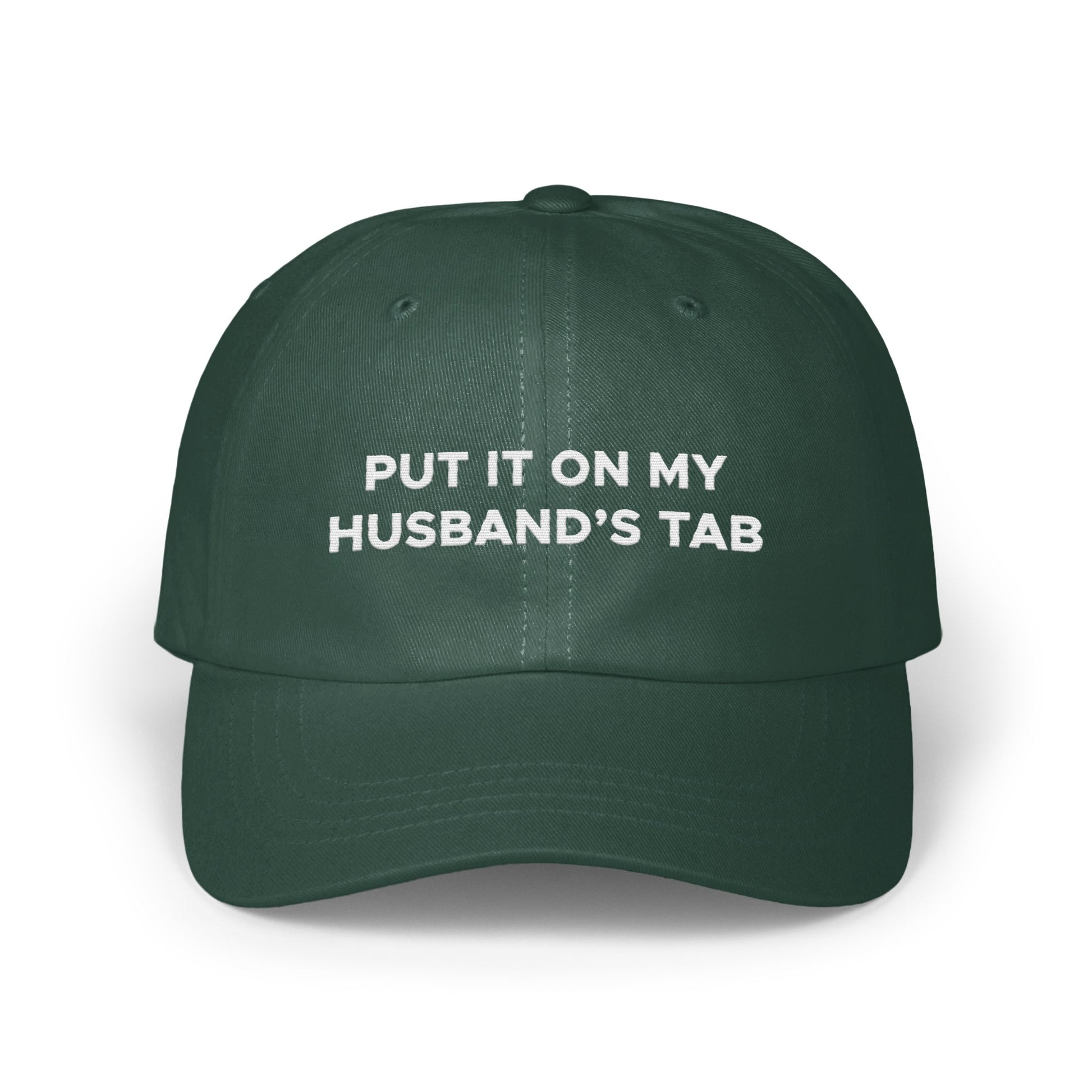 Put It On My Husband's Tab Green Baseball Cap product type