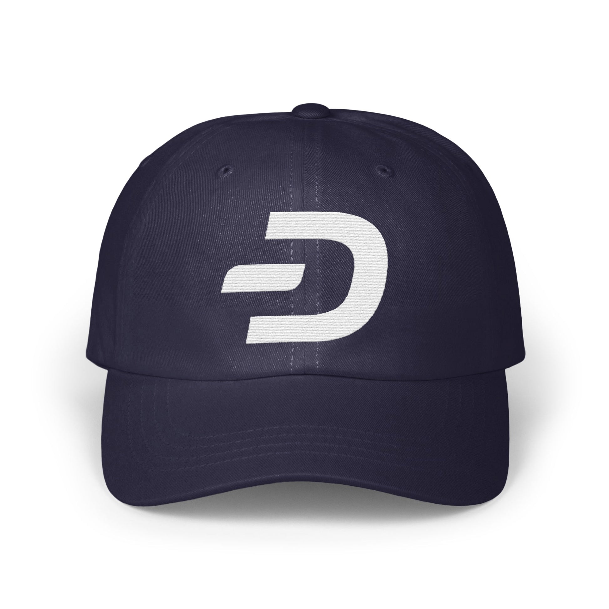 Stylish Dark Blue Baseball Cap with Bold Logo Design product
