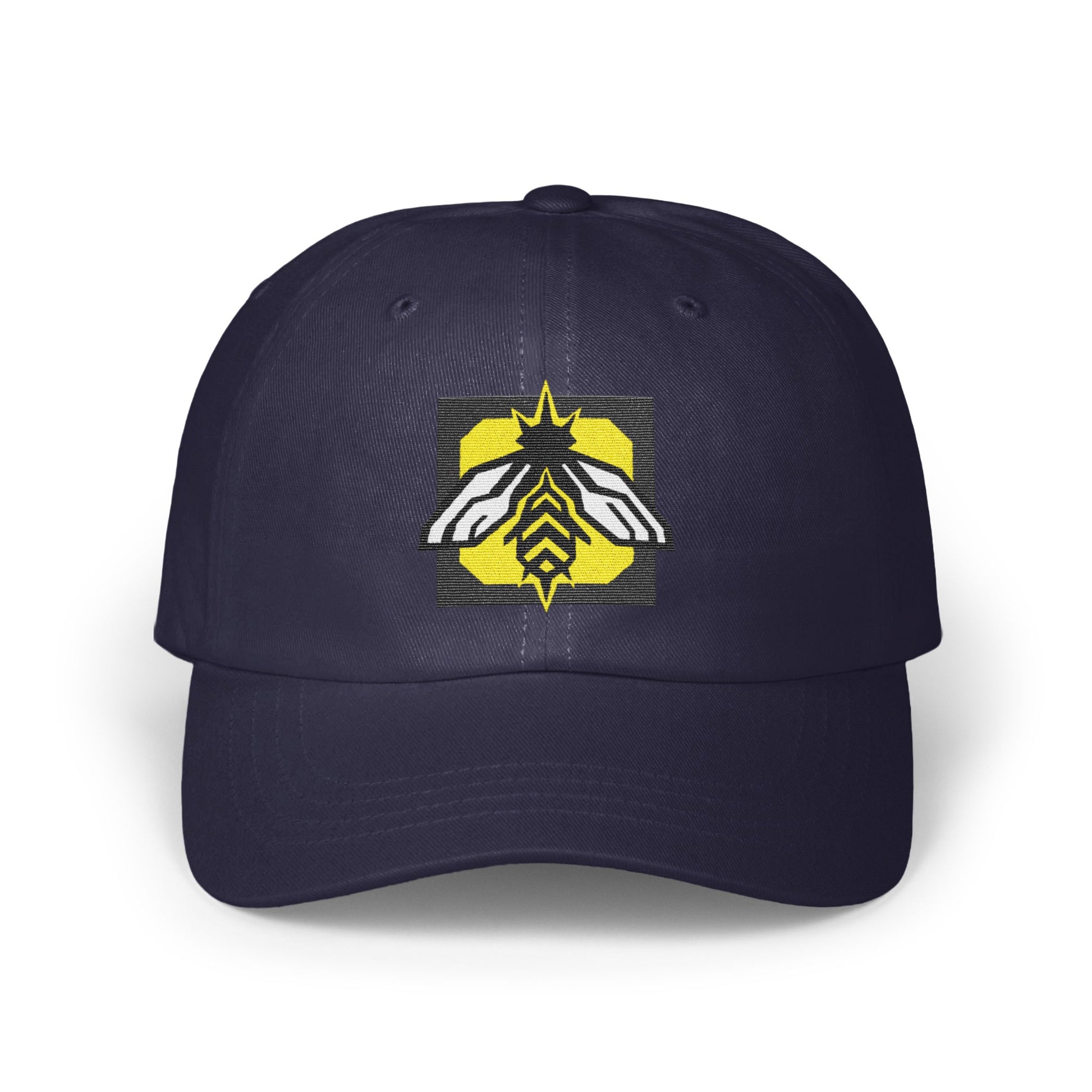 Stylish Navy Blue Cap with Bee Patch design product