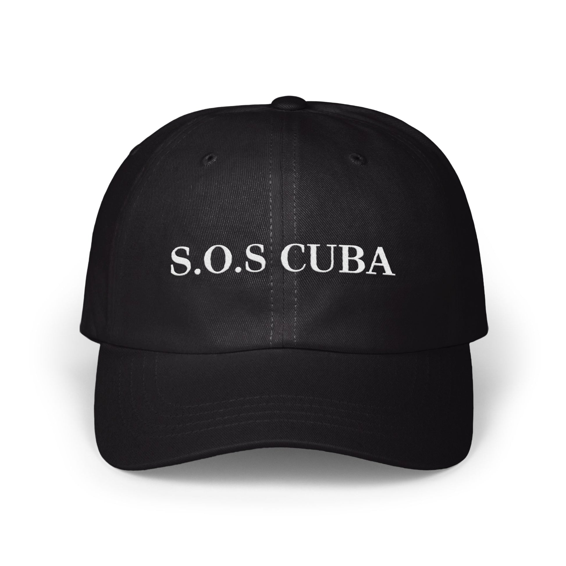 S.O.S CUBA Embroidered Black Baseball Cap product