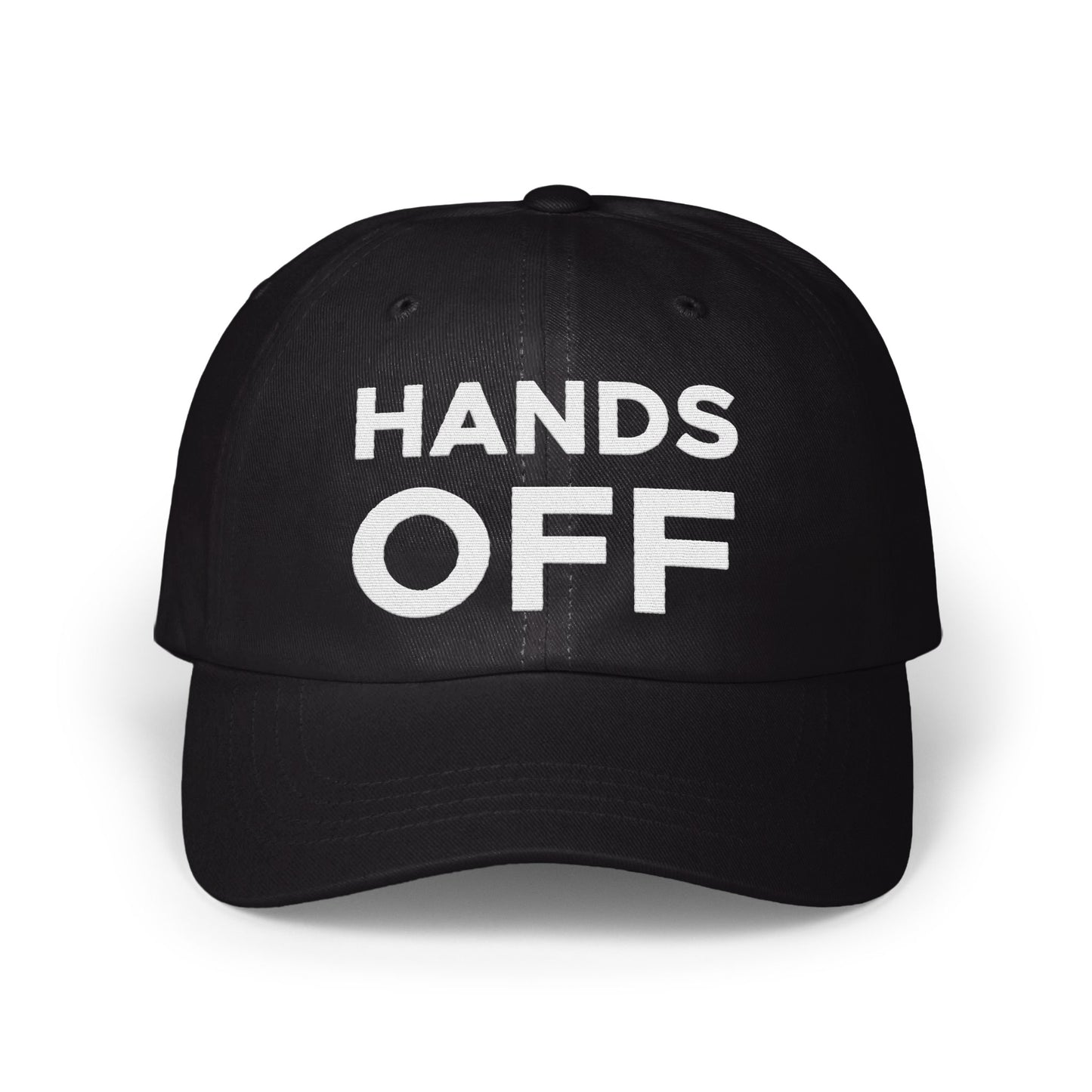 Hands Off statement cap with bold lettering product