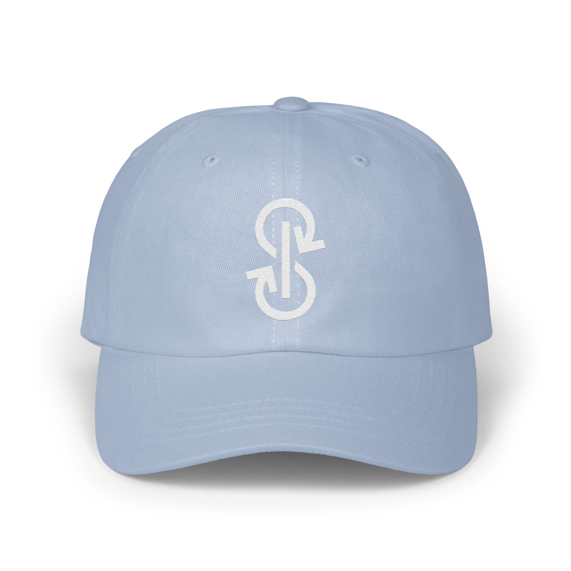 Stylish Blue Cap with Intricate Logo Hat product type