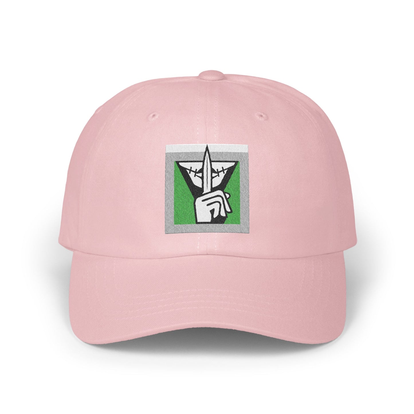 Stylish Pink Cap Featuring Unique Green Logo product
