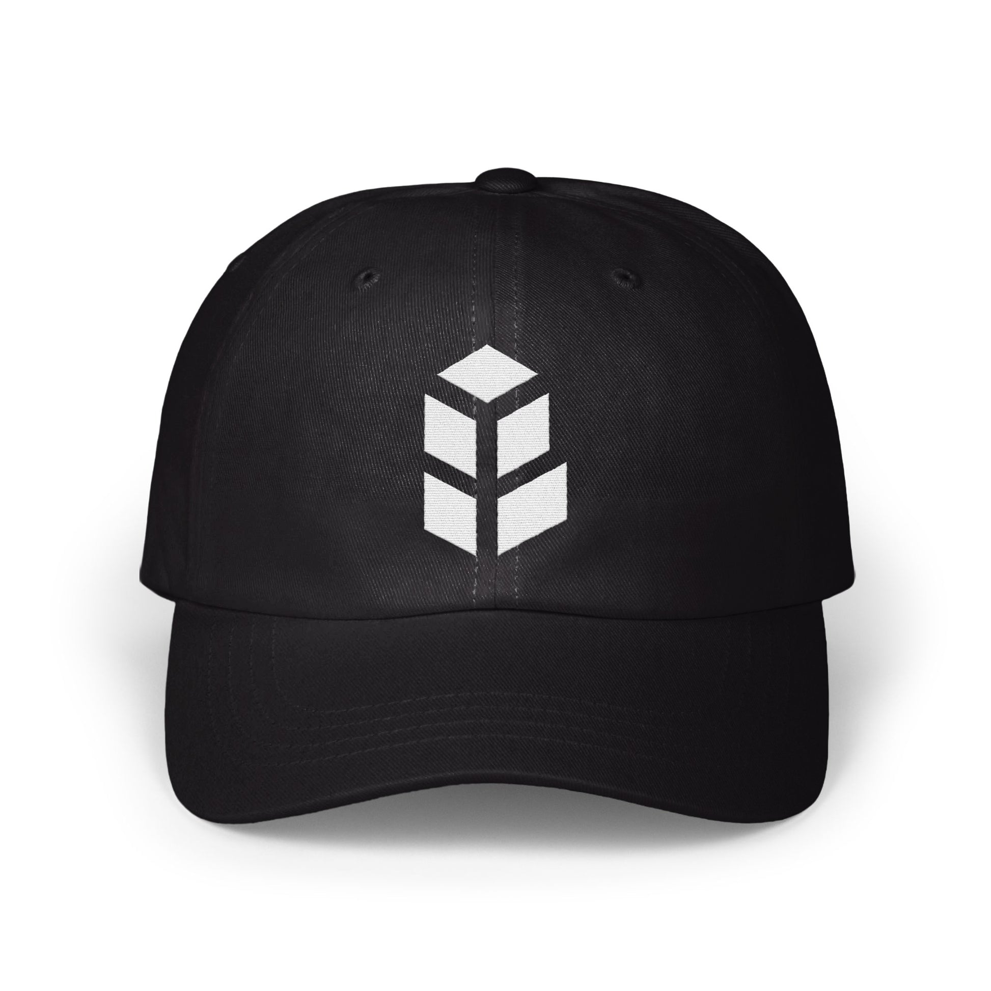 Modern Black Cap with Geometric Logo Print product