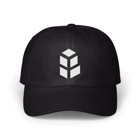 Modern Black Cap with Geometric Logo Print product