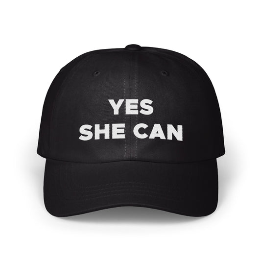Yes She Can Motivational Black Baseball Cap product