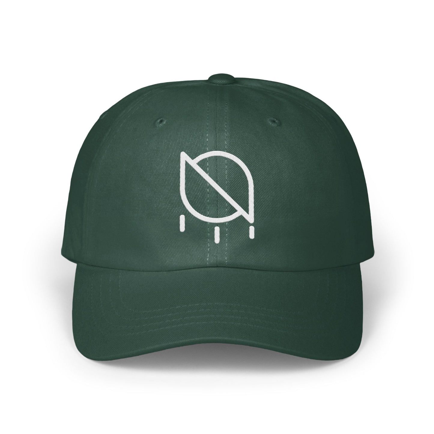 Green Hat with Leaf and Raindrop Design Hat Product