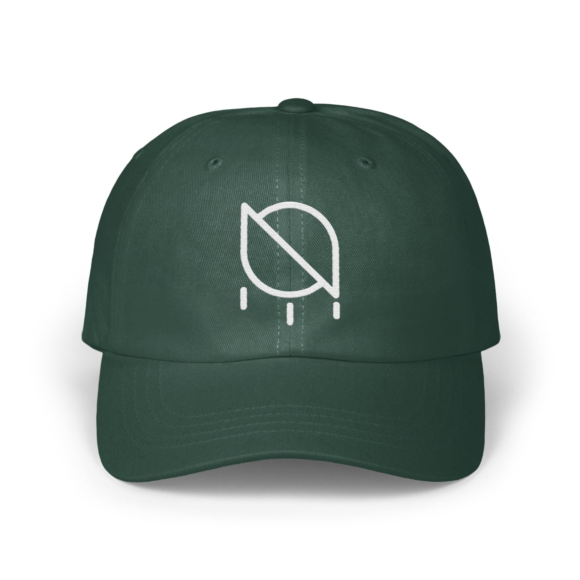 Green Hat with Leaf and Raindrop Design Hat Product