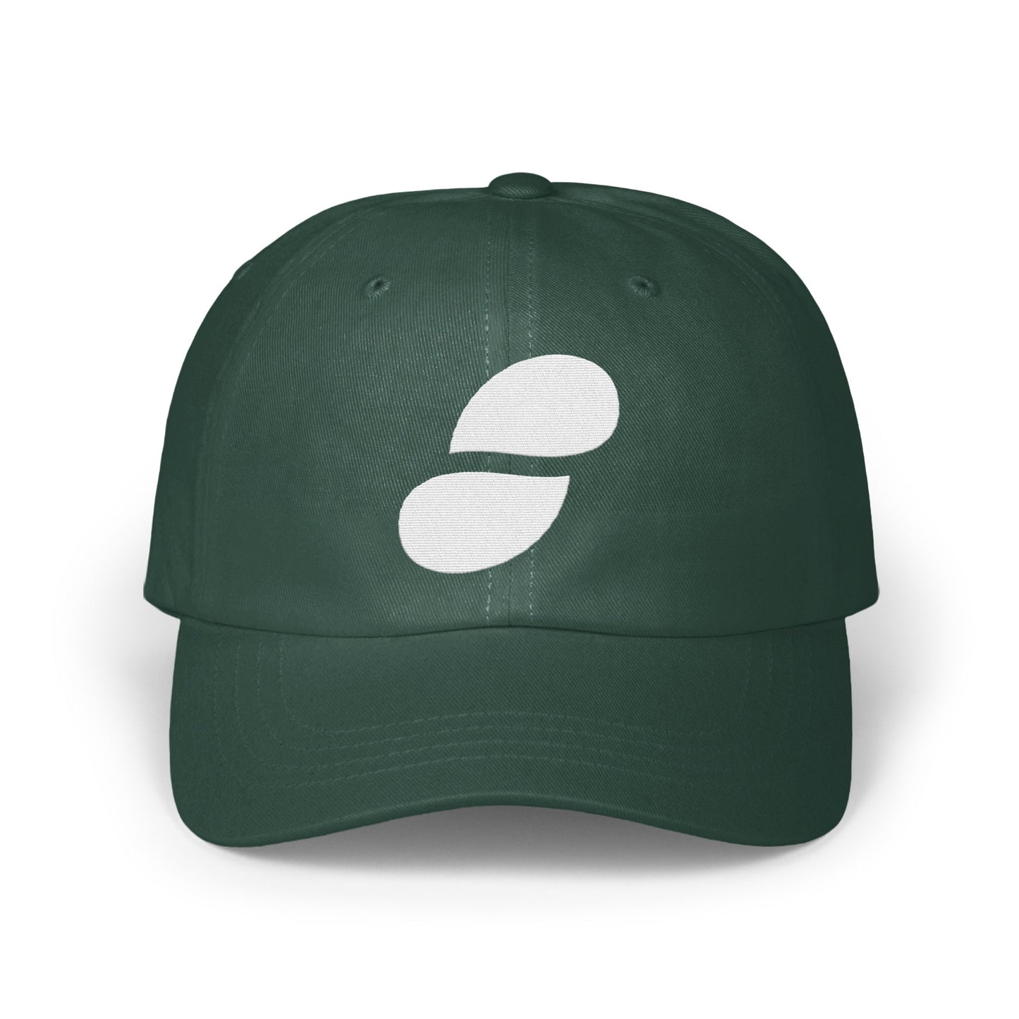 Stylish Dark Green Baseball Cap with Unique Logo product