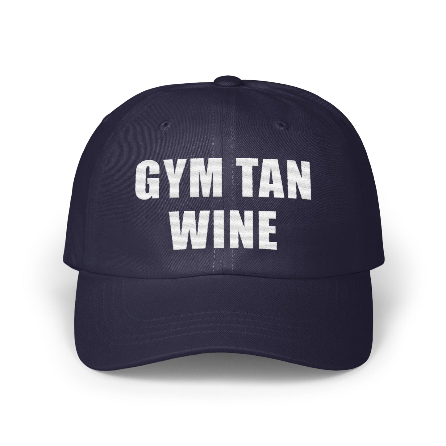 Trendy Black Gym Tan Wine Text Baseball Cap product