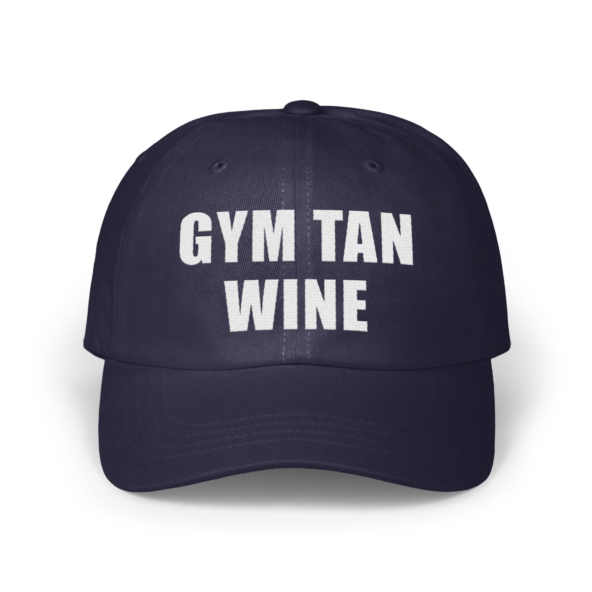 Trendy Black Gym Tan Wine Text Baseball Cap product