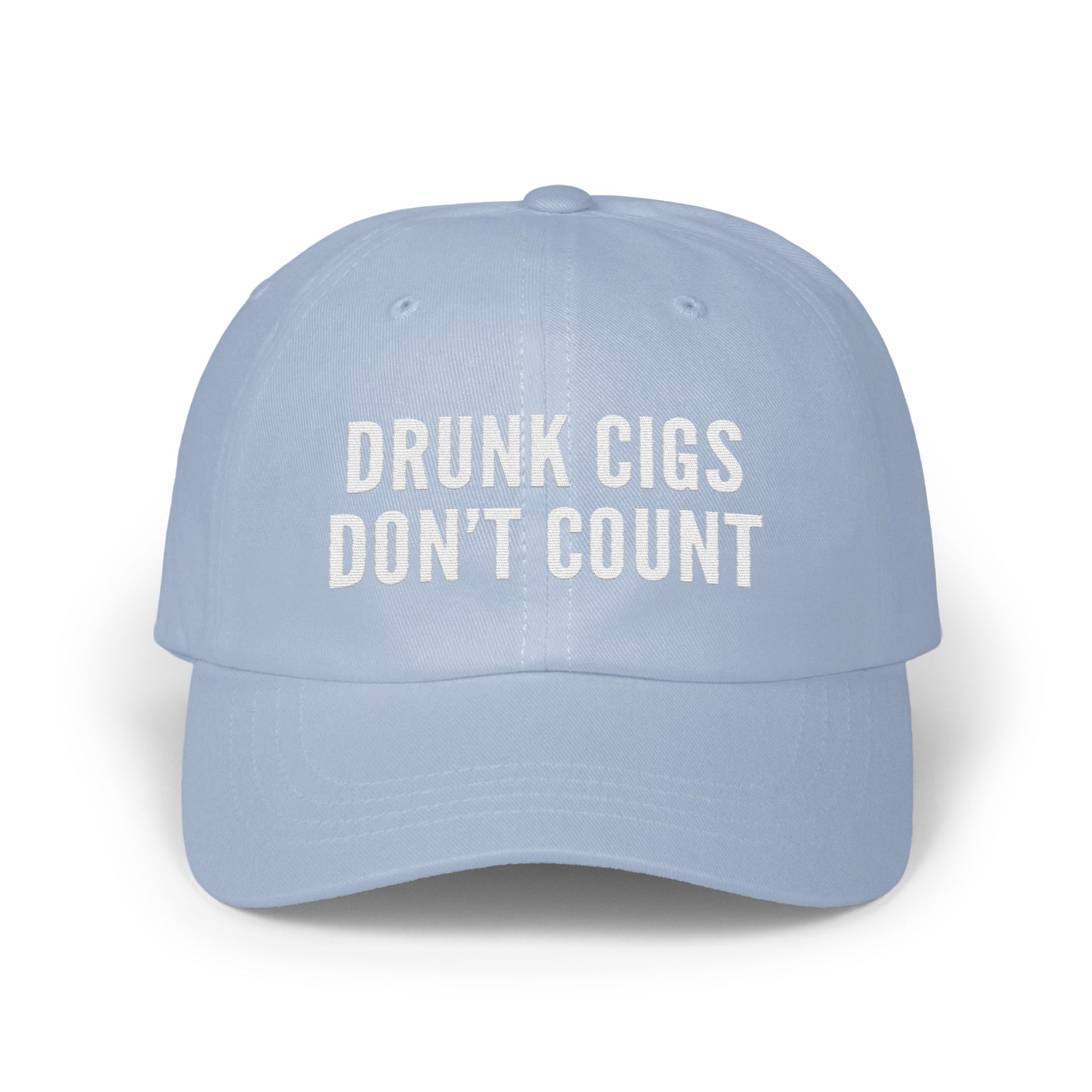 Drunk Cigs Don't Count Light Blue Hat product