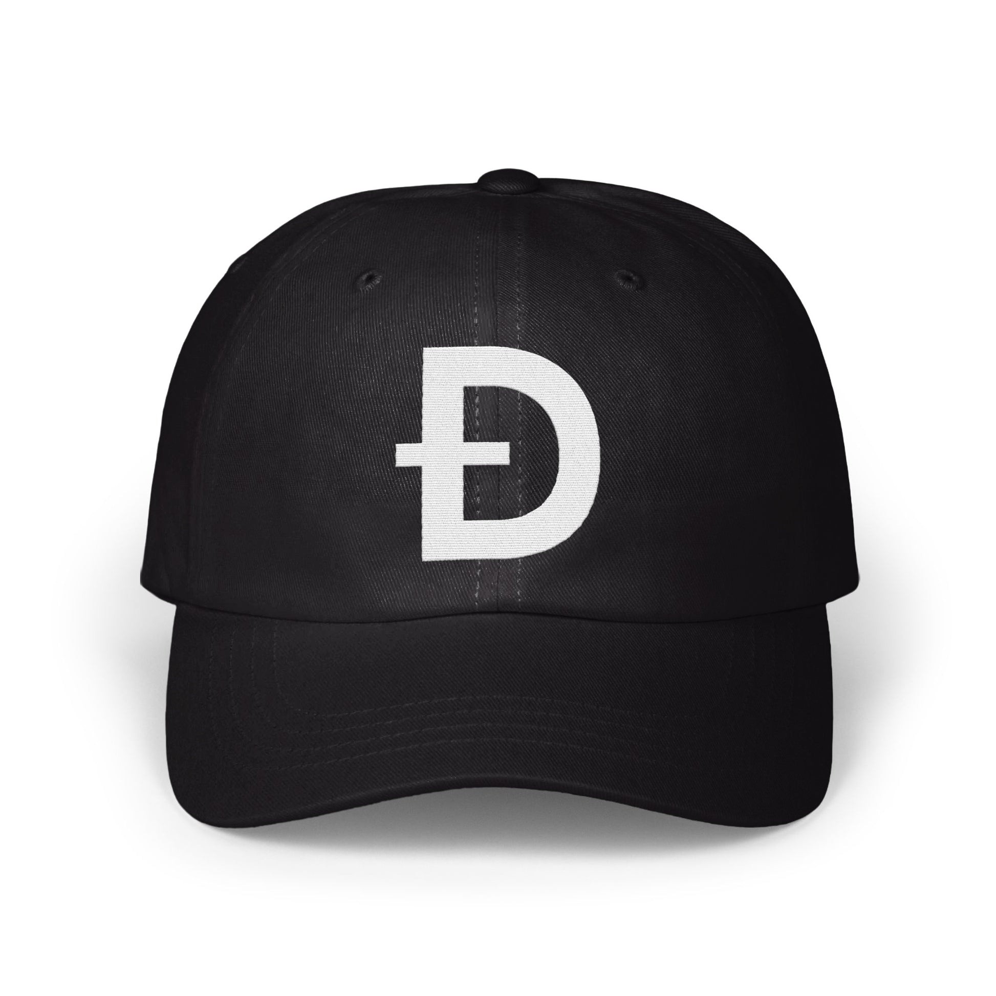 Dogecoin Logo Embroidered Black Hat Cap product