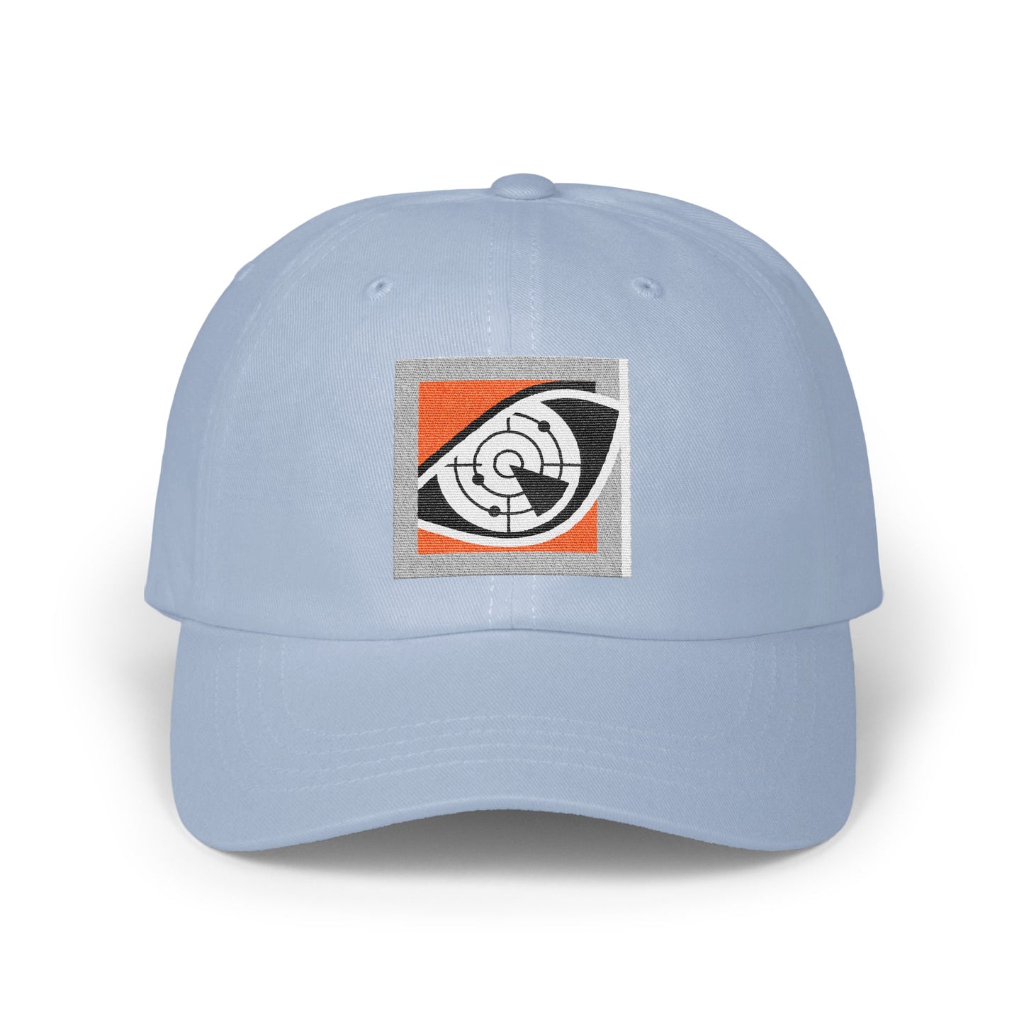 Eye Artwork Embroidered on Light Blue Hat product type
