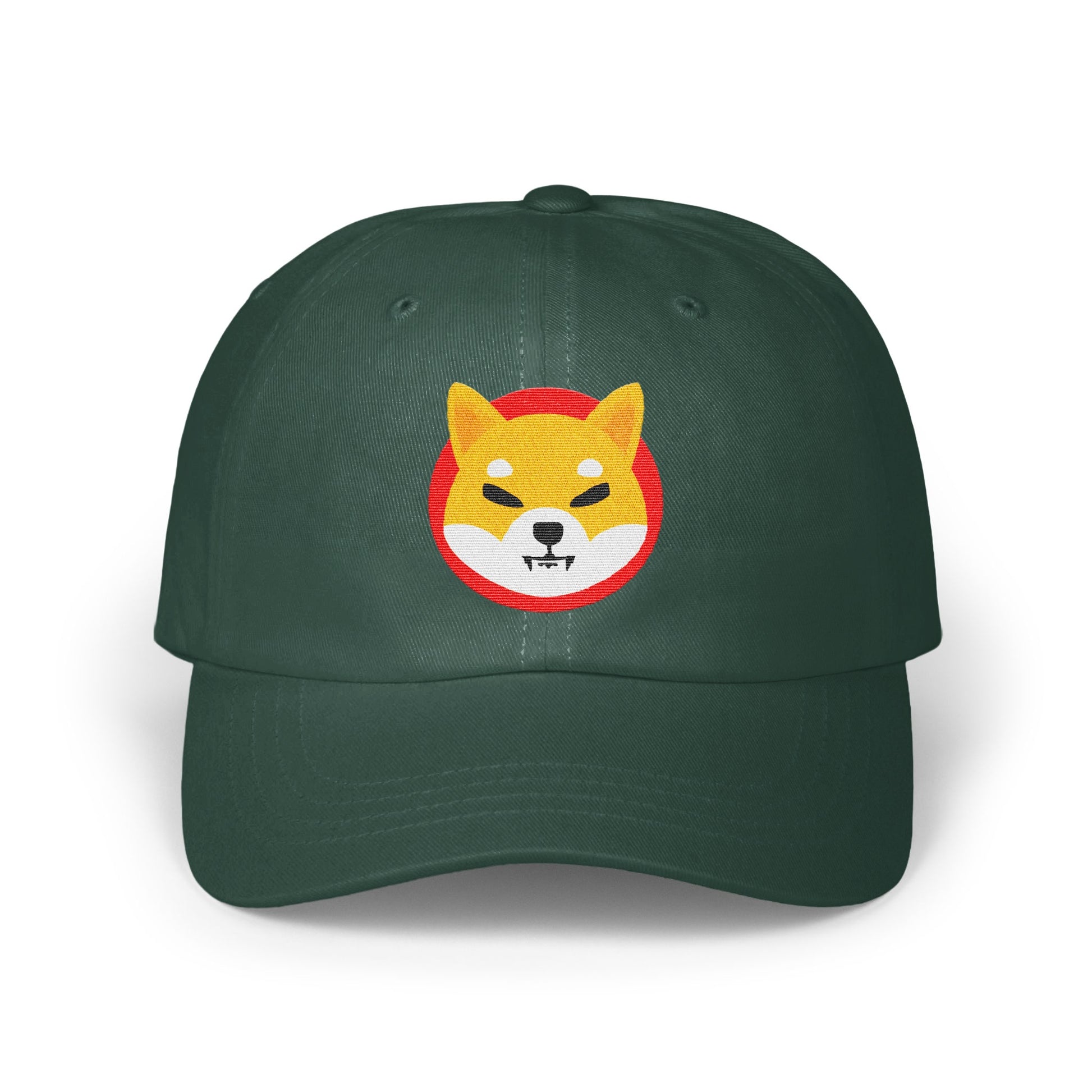 Shiba Inu Logo Embroidered Green Adjustable Cap product