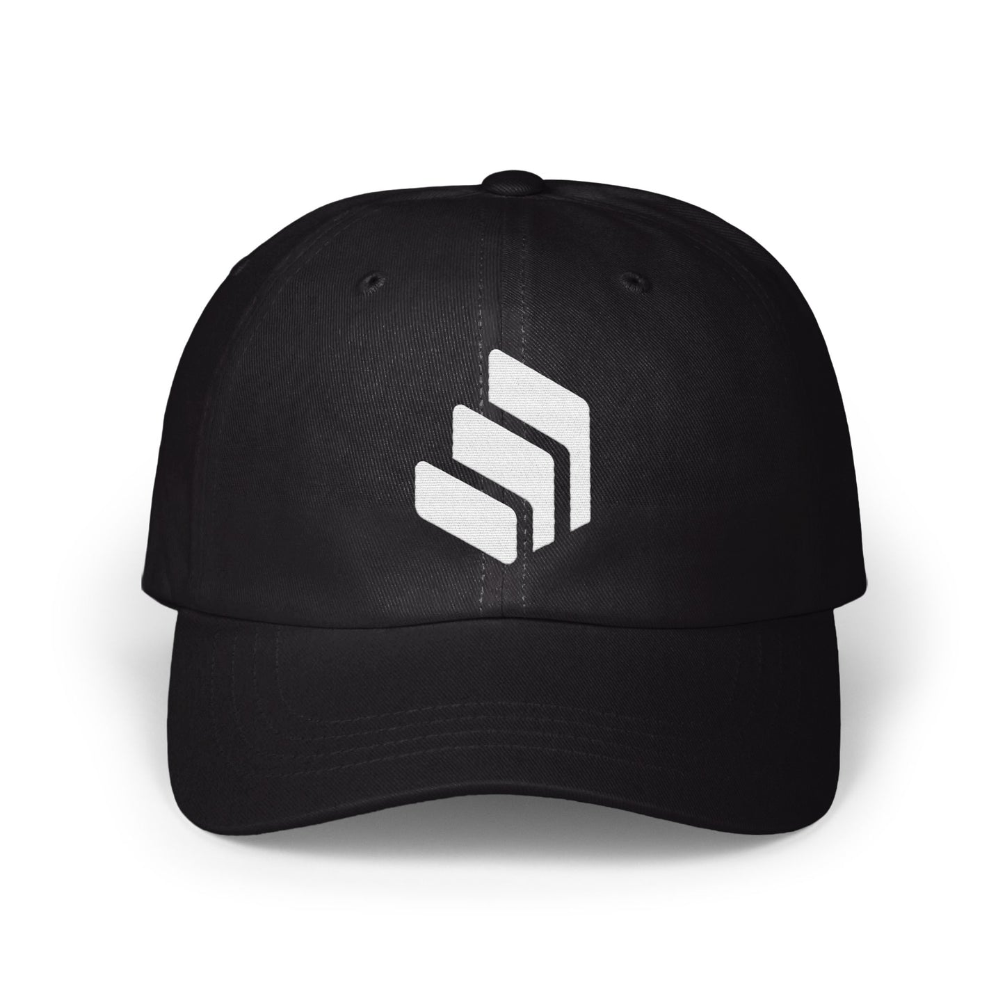 Stylish Black Cap with Modern White Design Hat Product