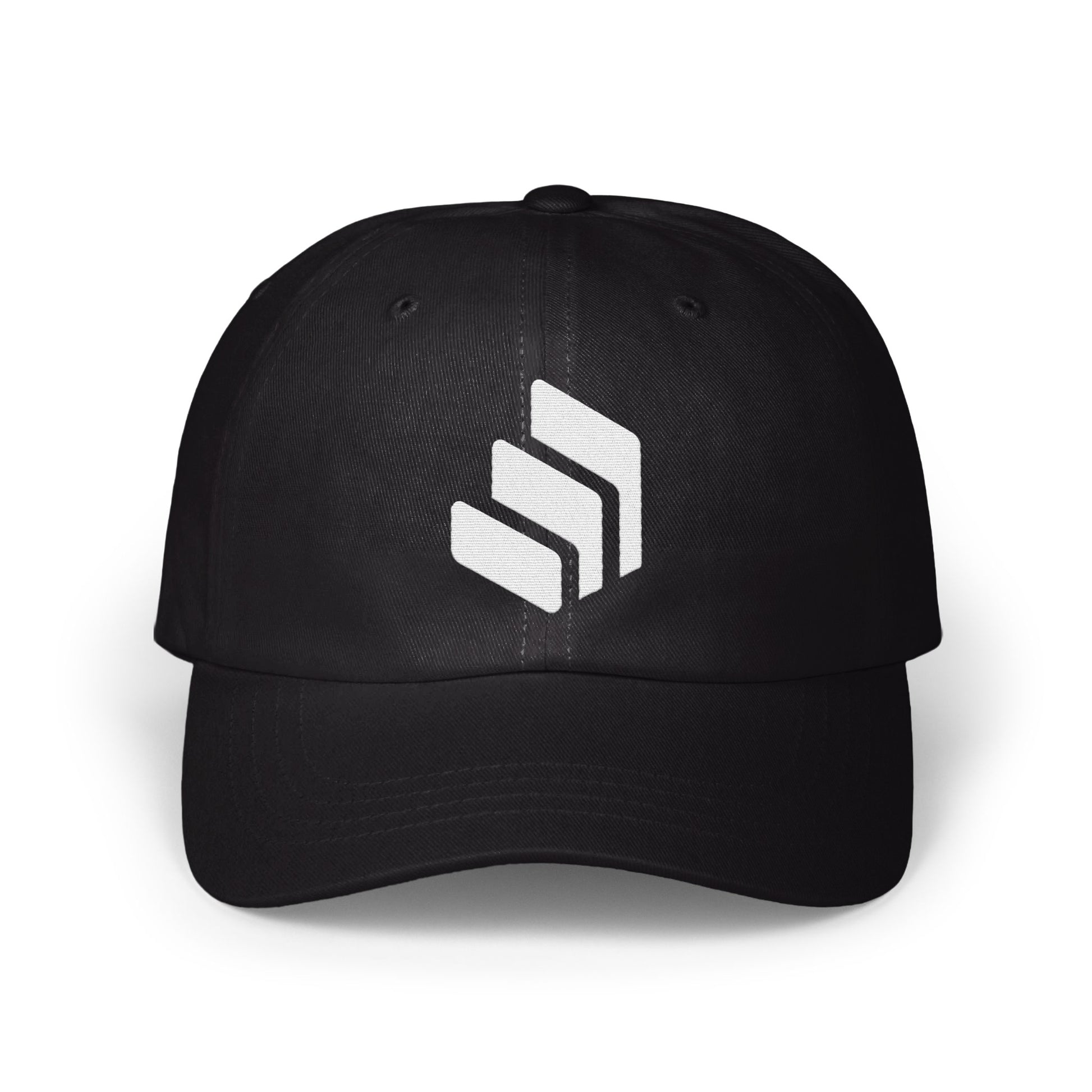 Stylish Black Cap with Modern White Design Hat Product