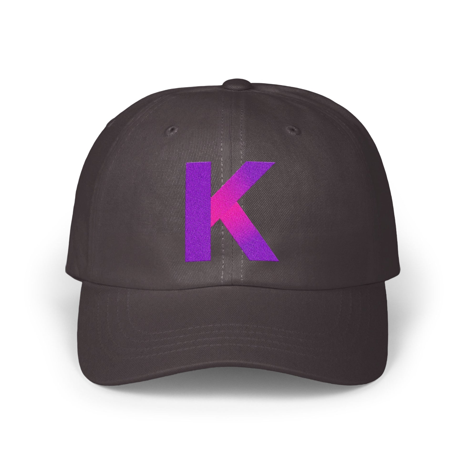 Stylish Dark Cap with Bold Letter K Design product type
