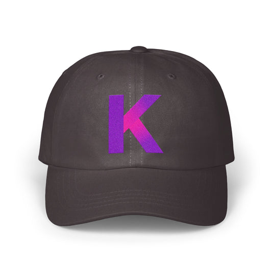 Stylish Dark Cap with Bold Letter K Design product type