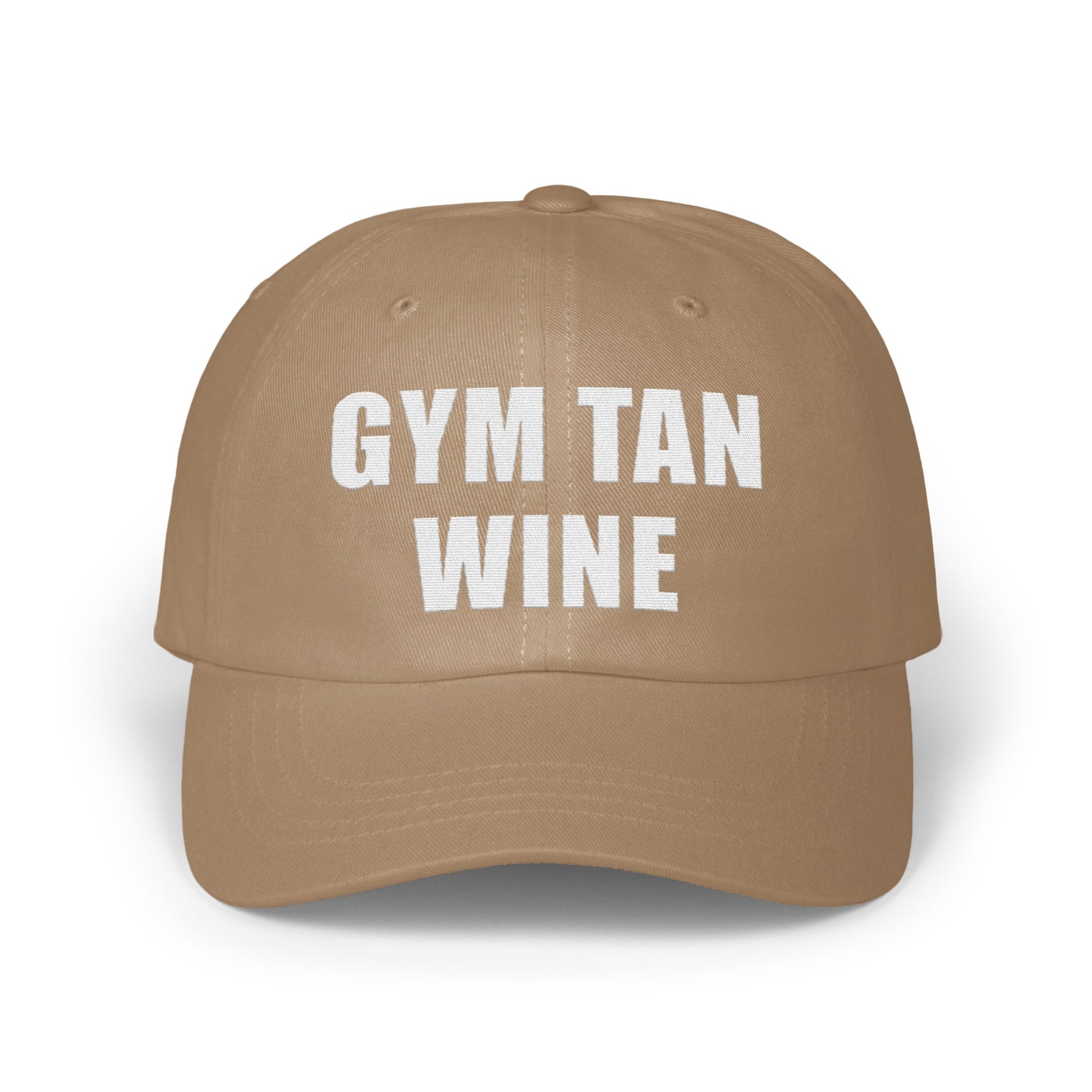 Gym Tan Wine Quote Embroidered Hat product