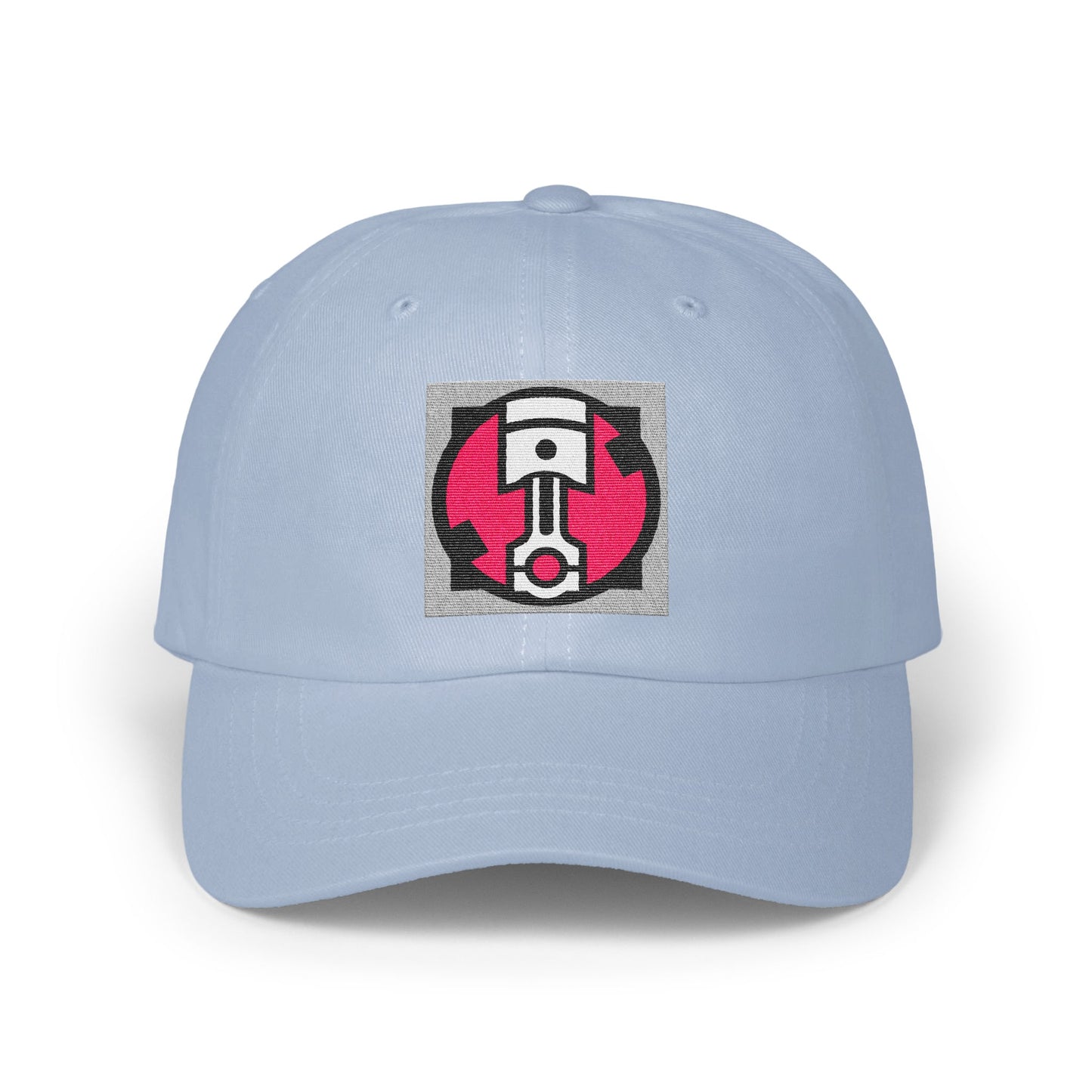Stylish Light Blue Cap with Artistic Design product type