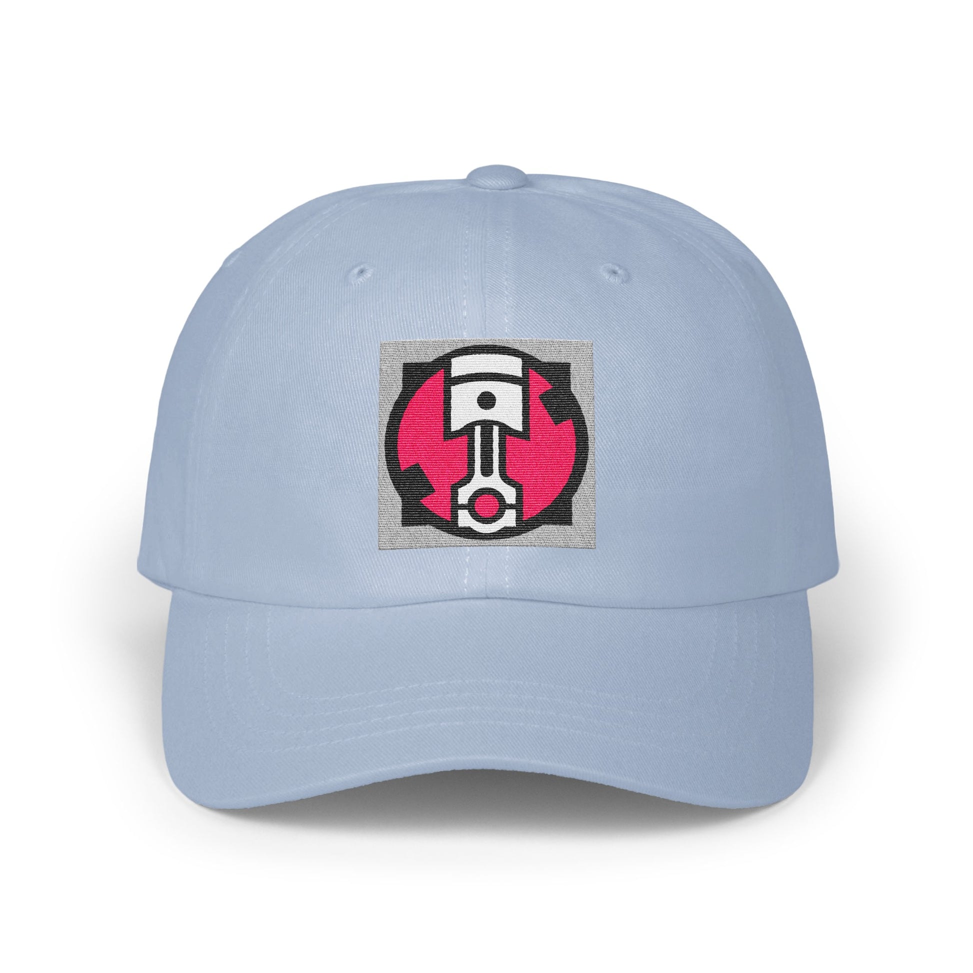Stylish Light Blue Cap with Artistic Design product type