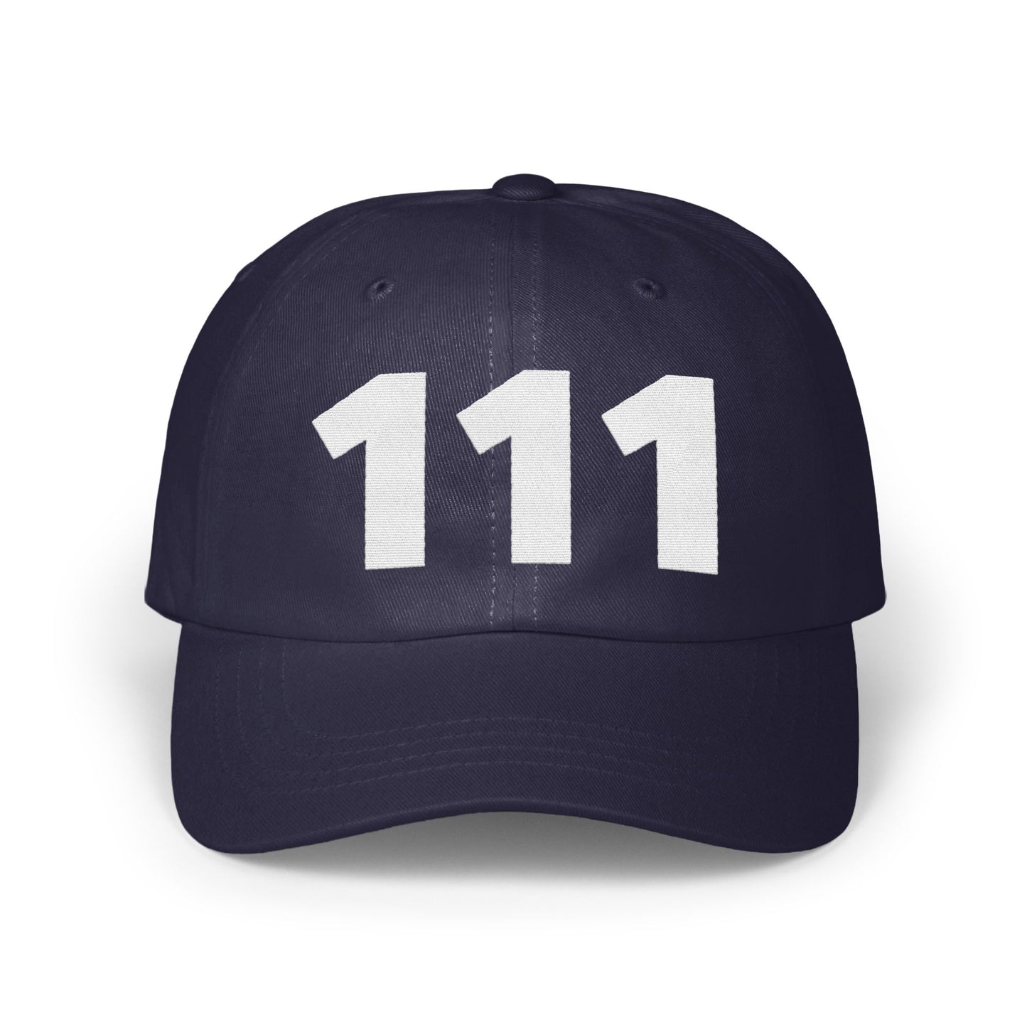 Bold Navy Blue Hat with Simple 111 Design product