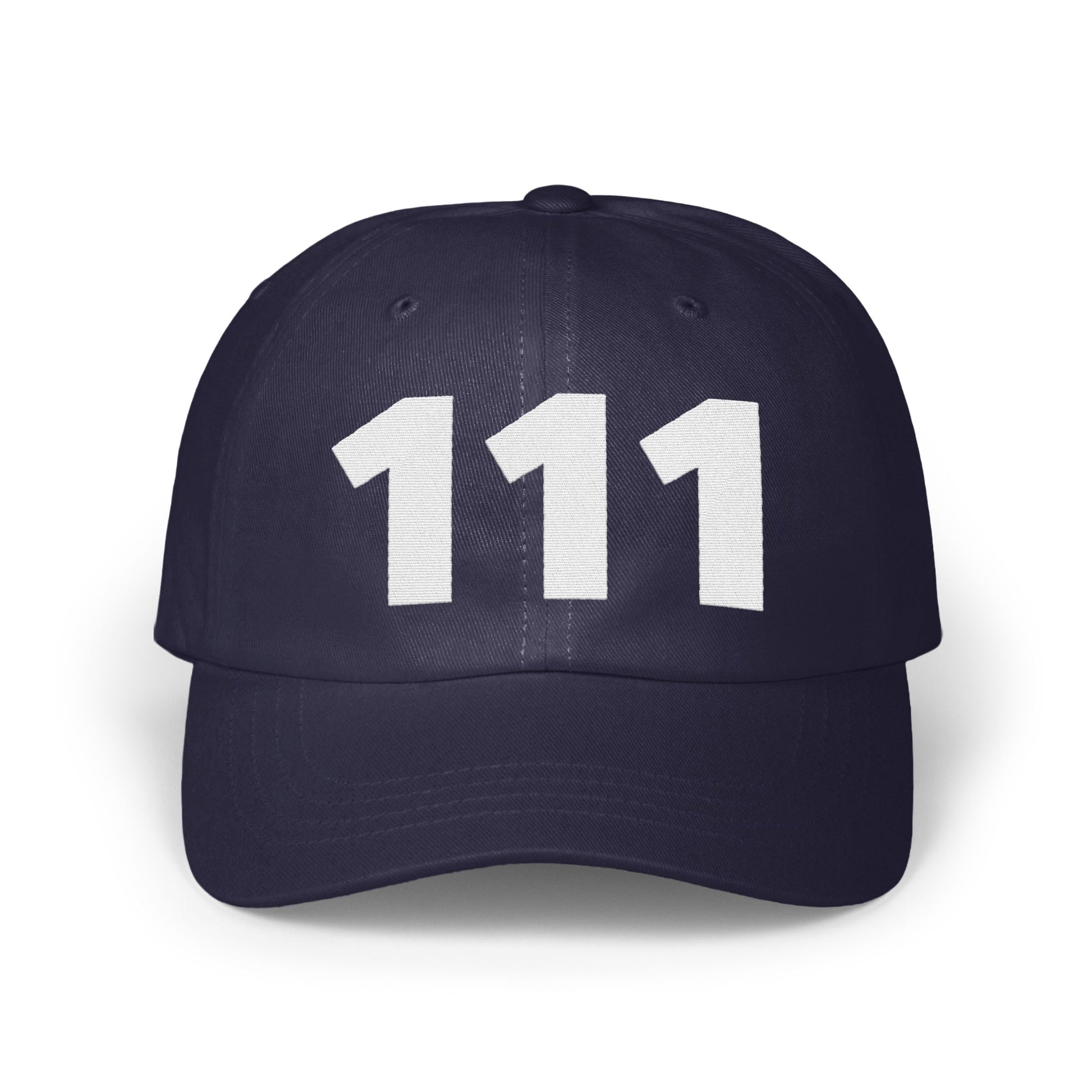 Bold Navy Blue Hat with Simple 111 Design product