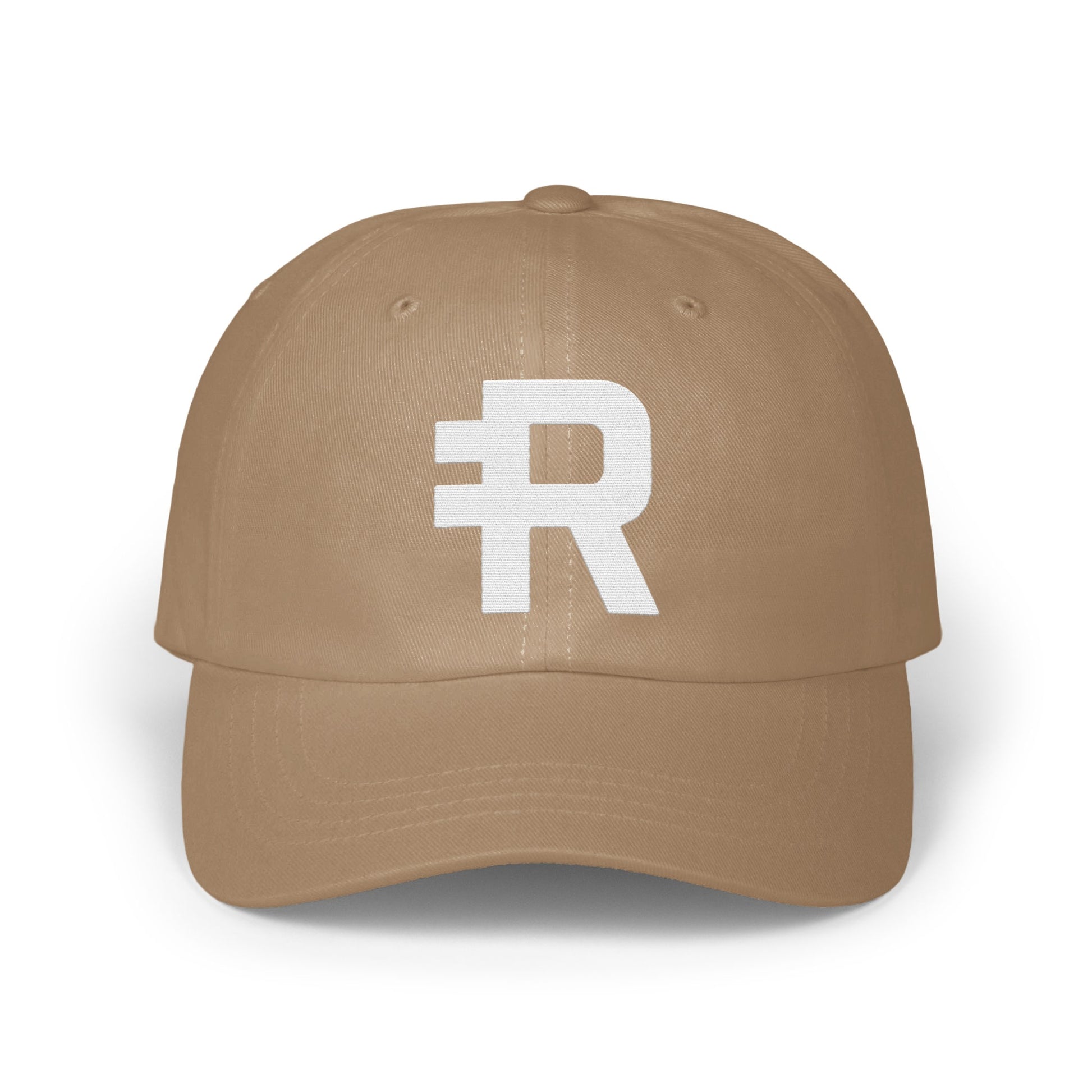 Beige Baseball Cap with R Logo Design product