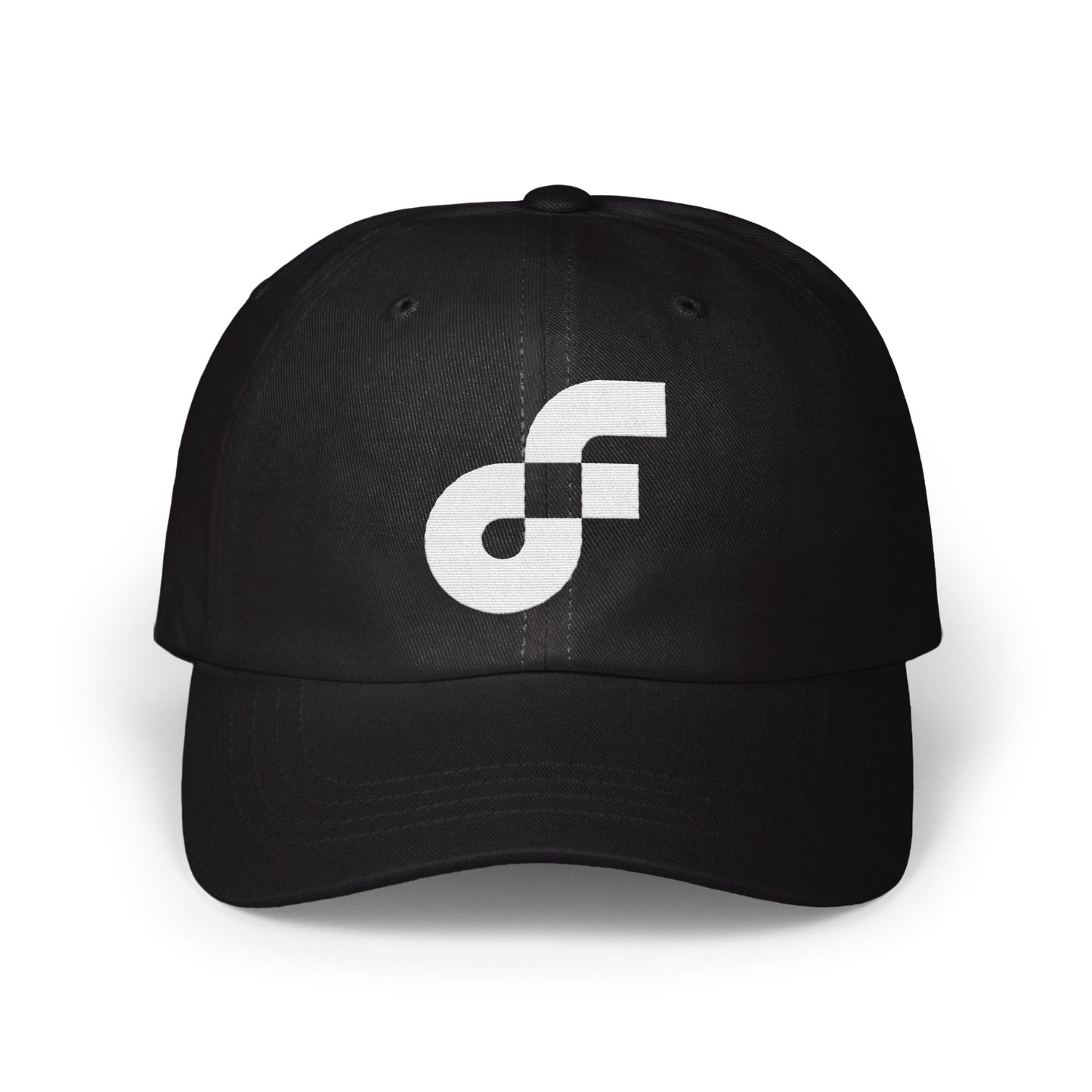 Trendy Black Cap with Modern Logo Graphic Hat product