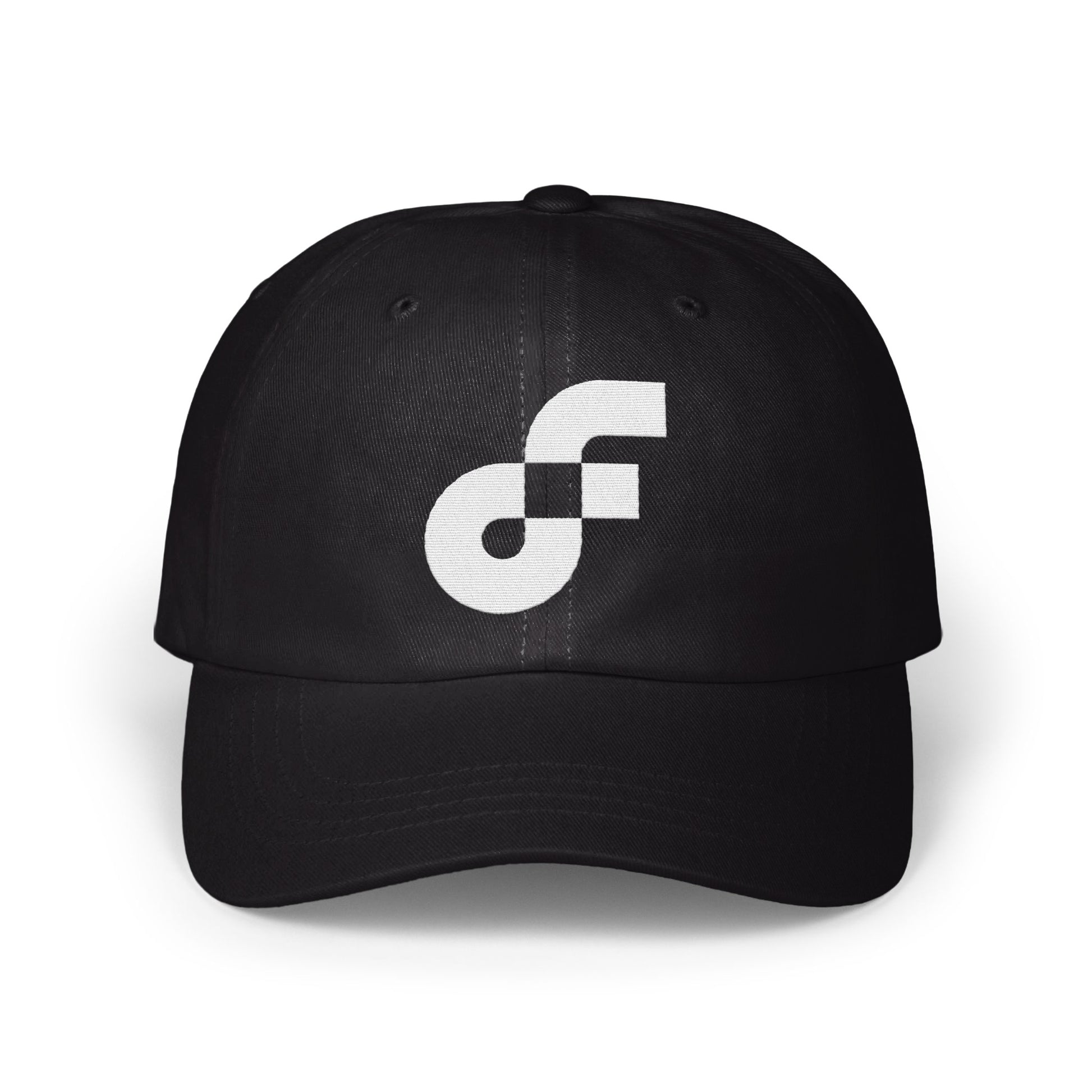 Trendy Black Cap with Modern Logo Graphic Hat product