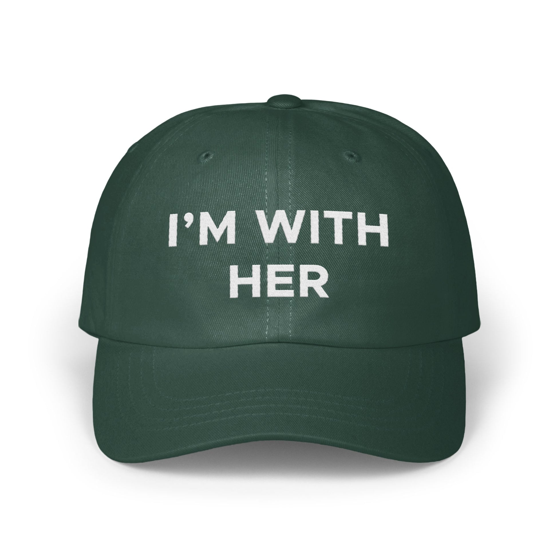 I'M WITH HER Statement Green Casual Hat product