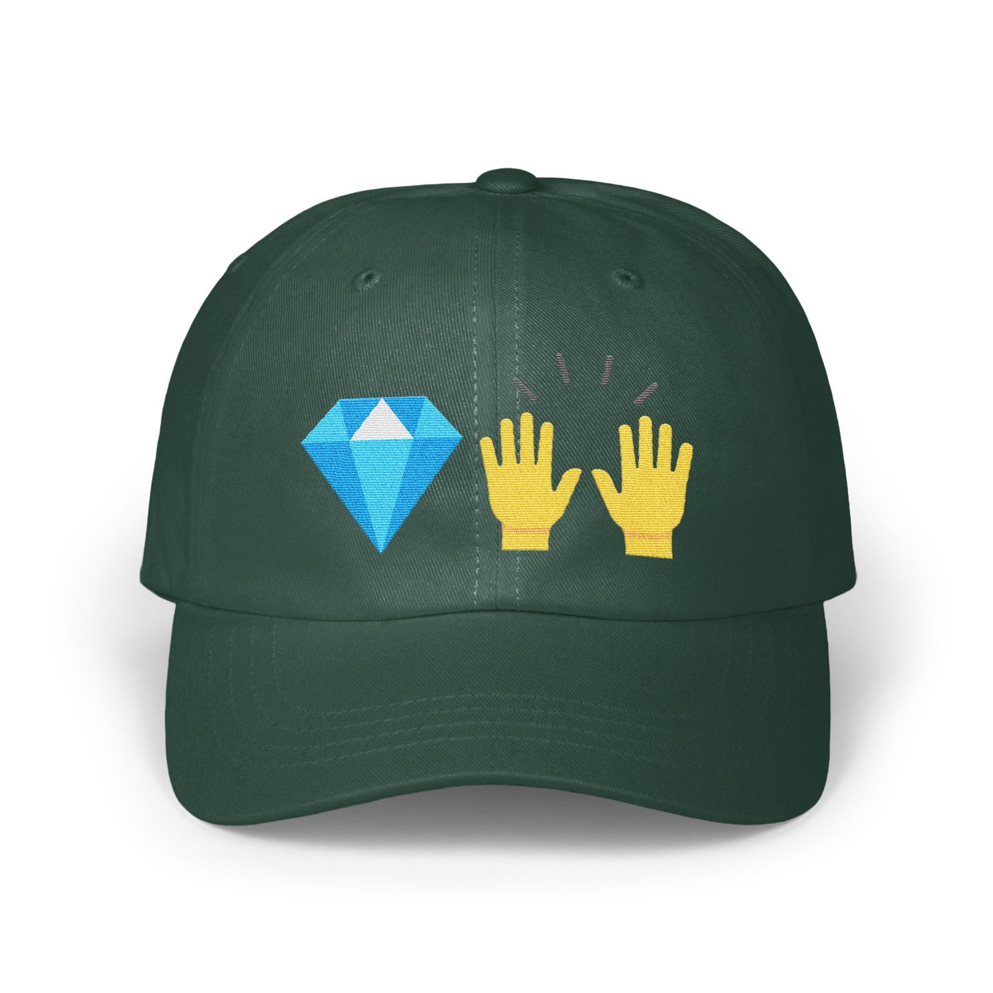 Unique Diamond and Hands Graphic Design Hat product