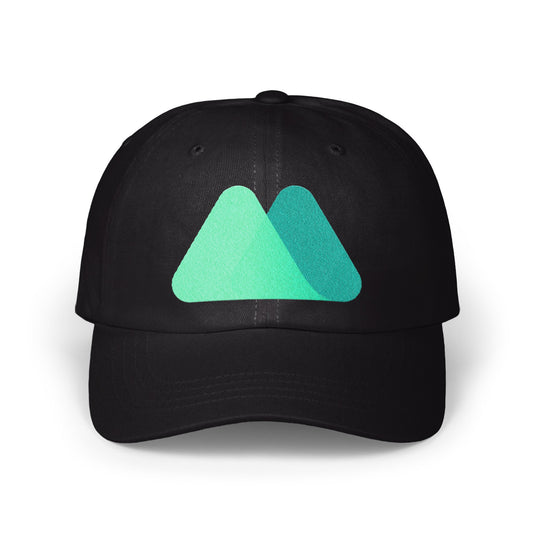 Stylish Black Hat with Green Mountain Logo product