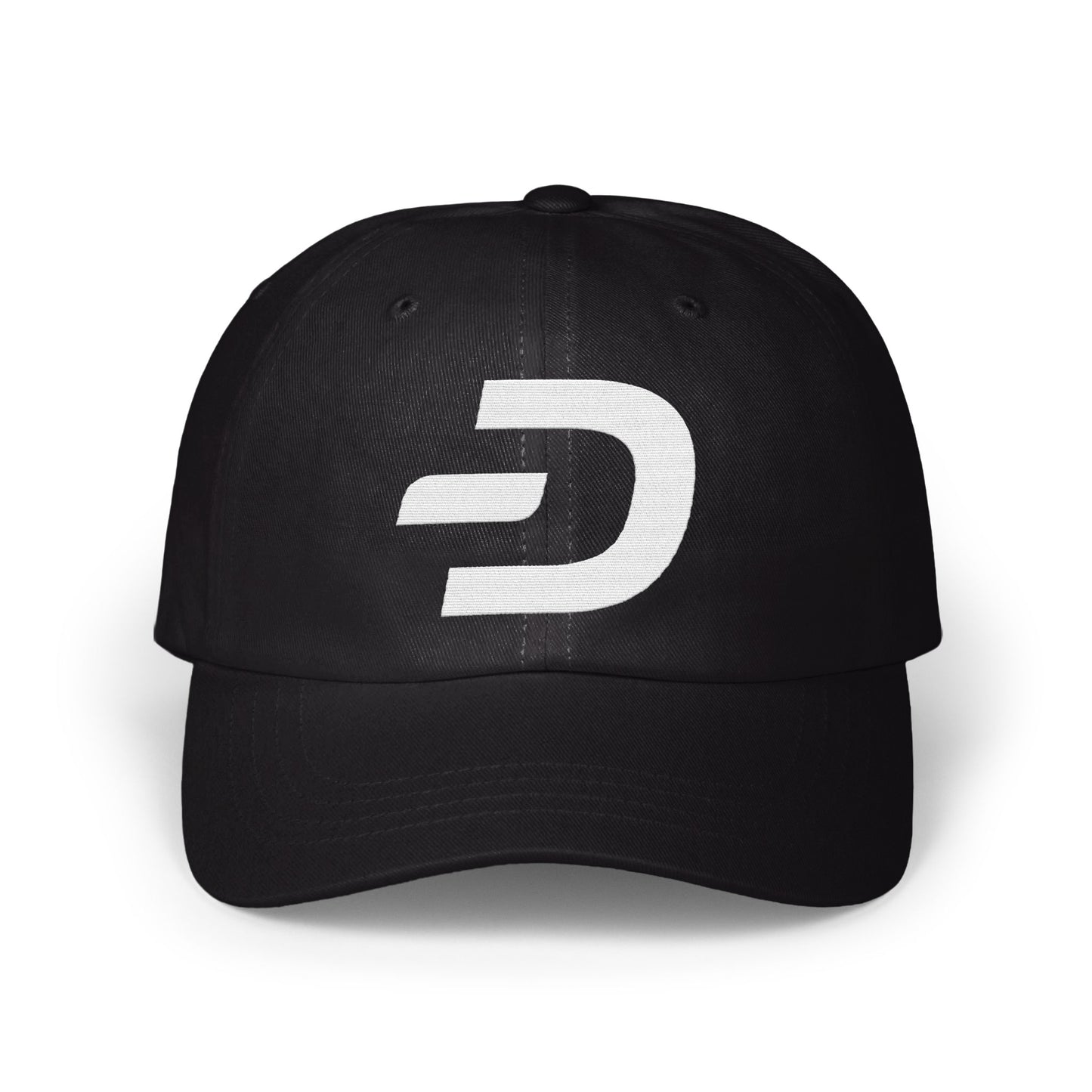 Sleek Black Hat Featuring Minimalist D Logo Cap product type