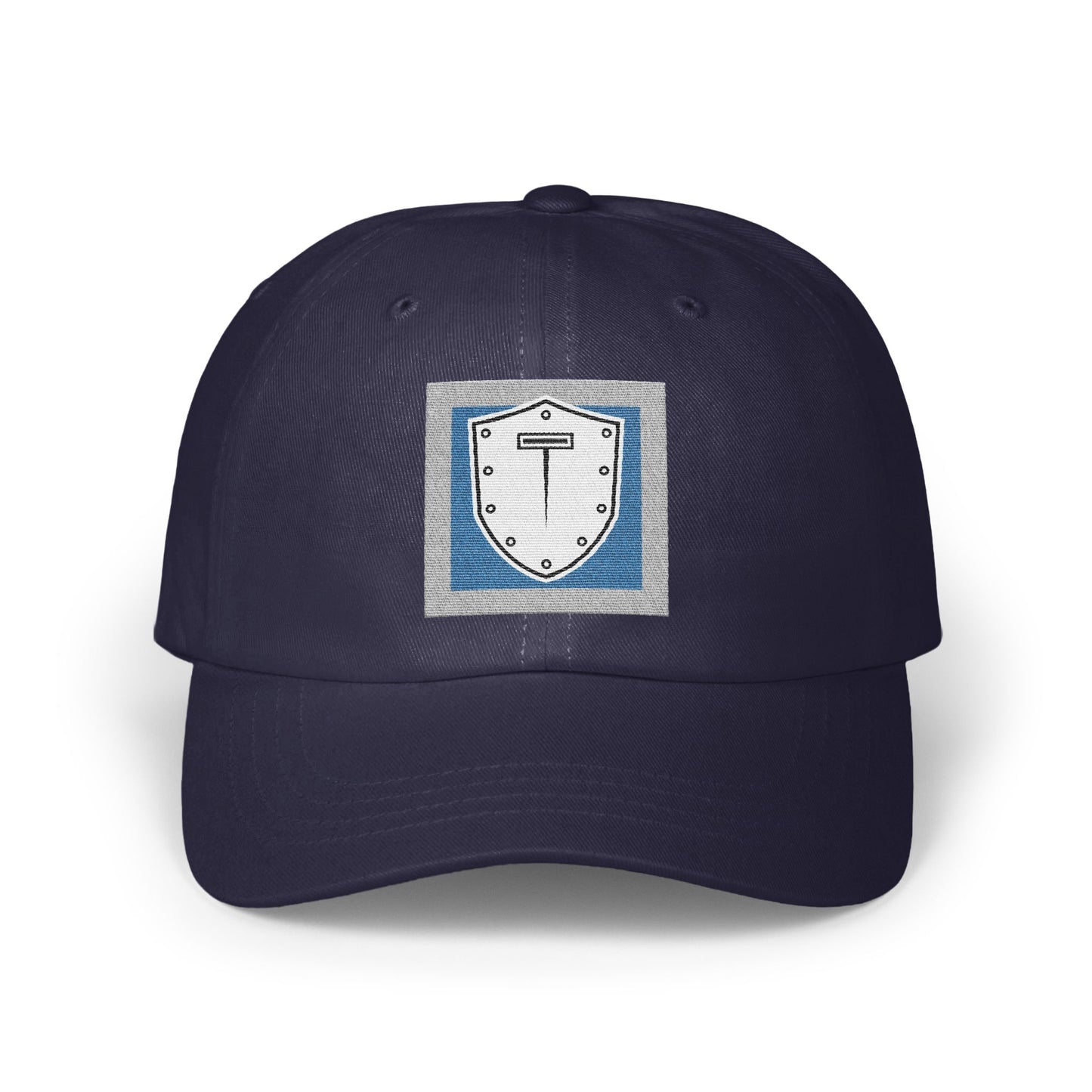 Protective Shield Emblem Design Navy Blue Hat product