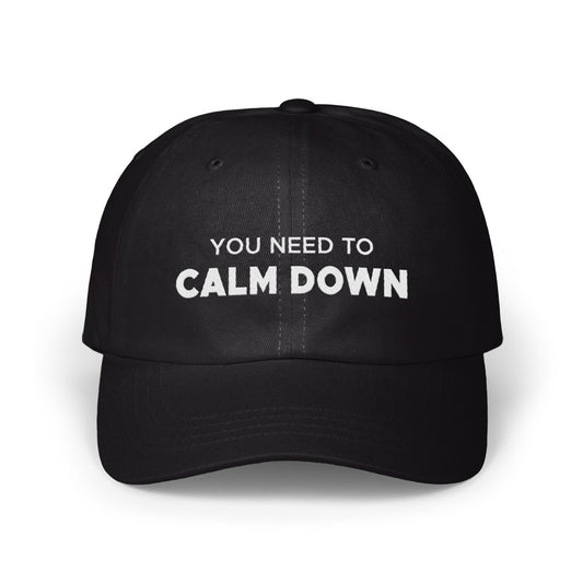 You Need to Calm Down Black Adjustable Hat product
