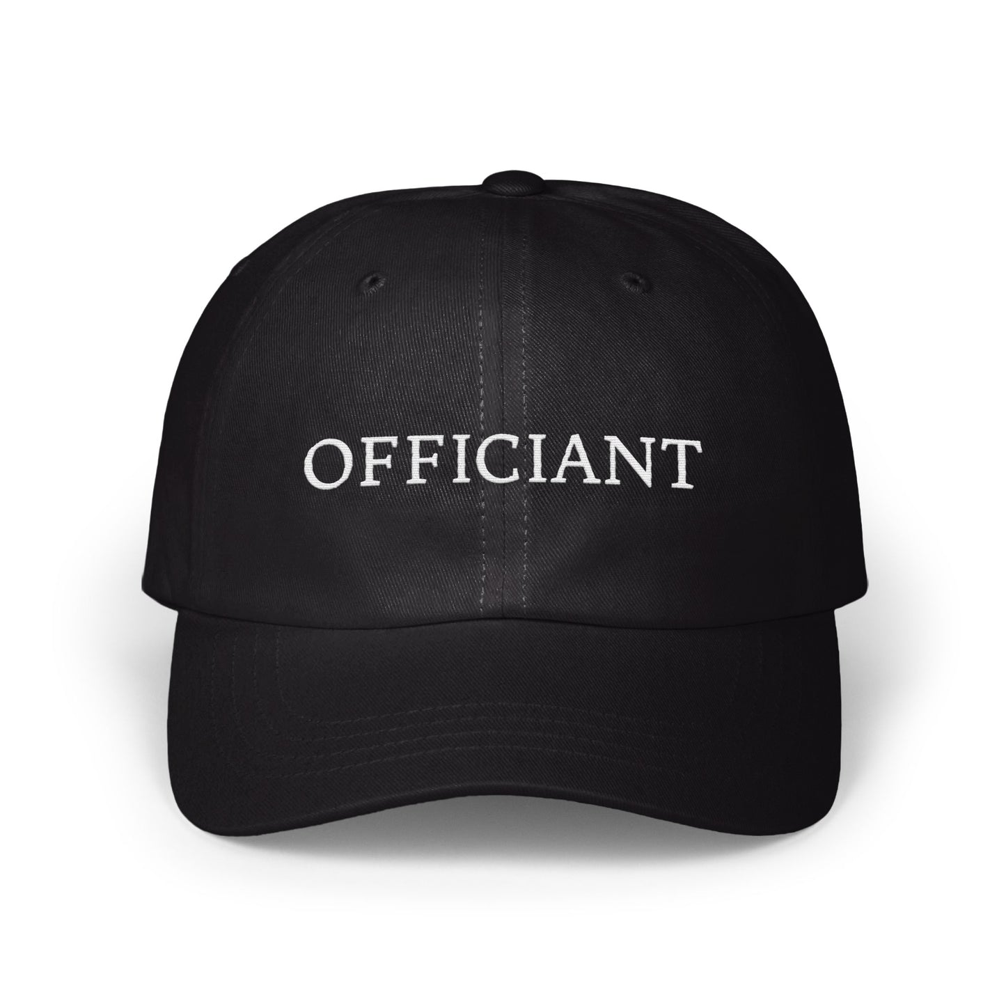 OFFICIANT Embroidered Black Baseball Cap product