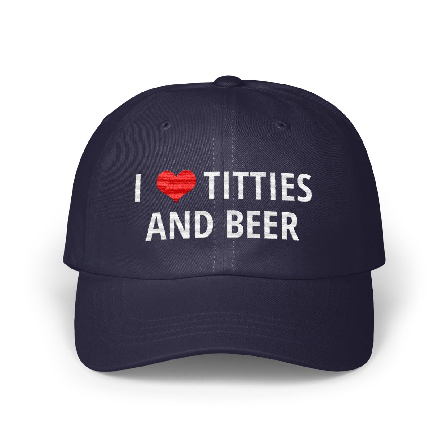 I Love Titties and Beer Funny Statement Hat product type
