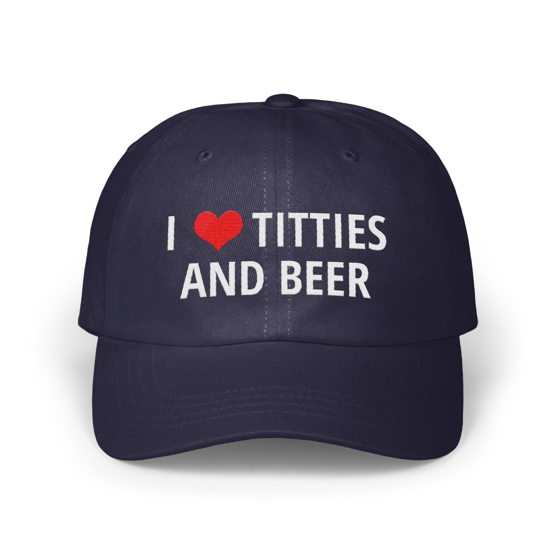 I Love Titties and Beer Funny Statement Hat product type