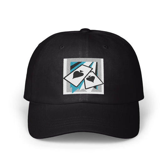Stylish Black Cap with Unique Playing Cards design product type