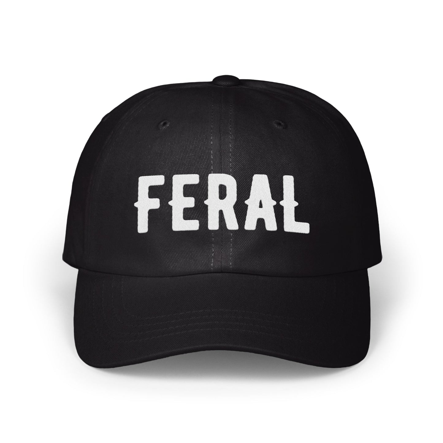 FERAL Text Black Classic Baseball Cap product
