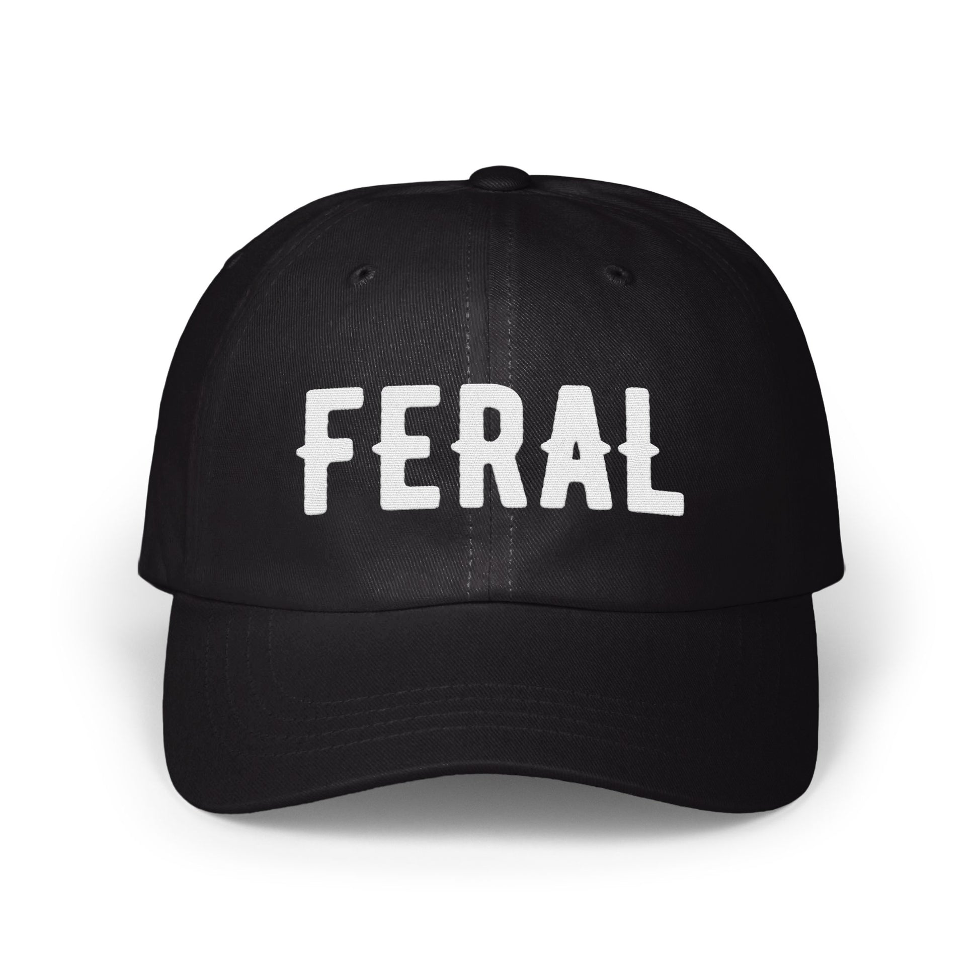 FERAL Text Black Classic Baseball Cap product